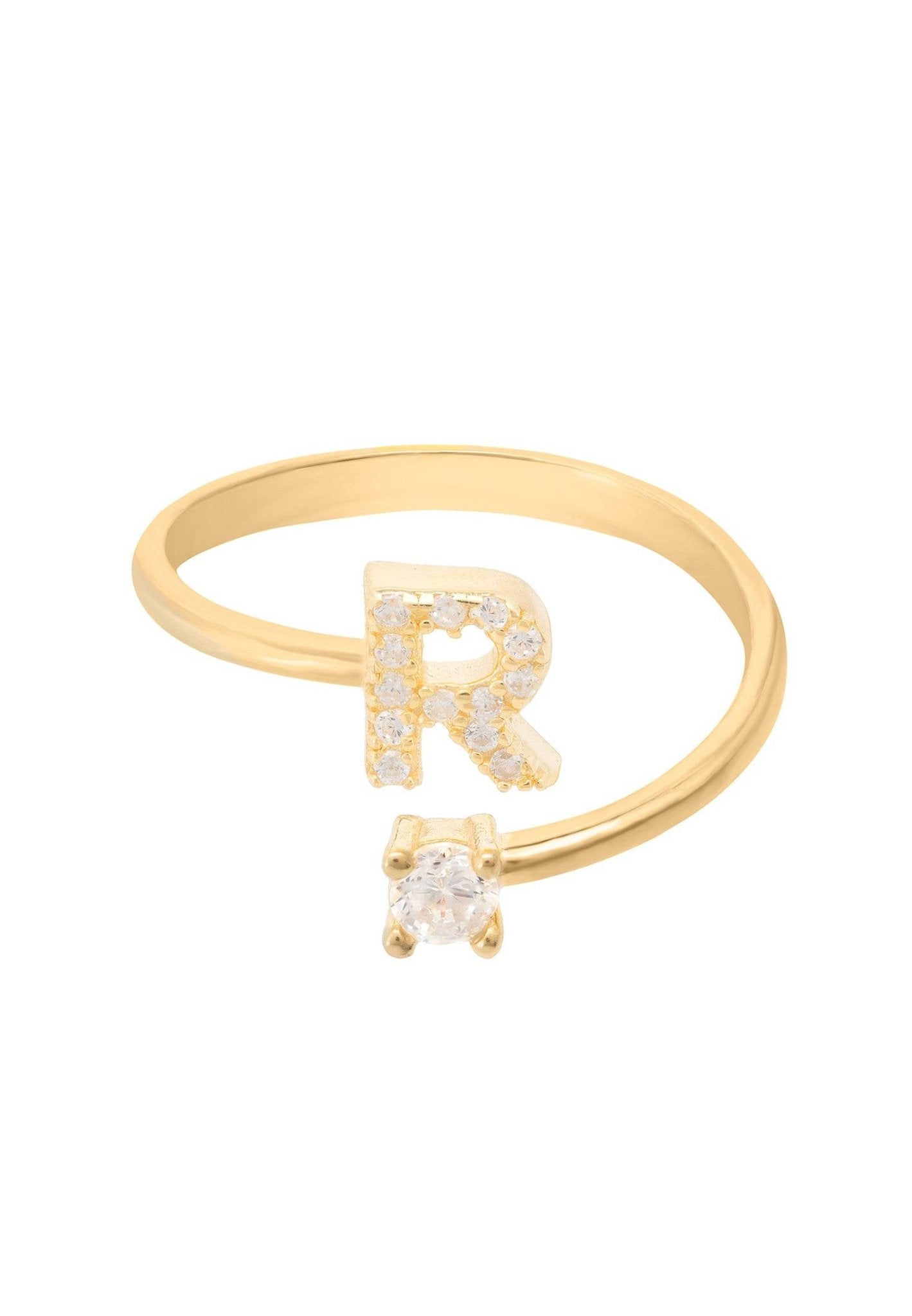 Initial Ring Gold R - LATELITA Rings
