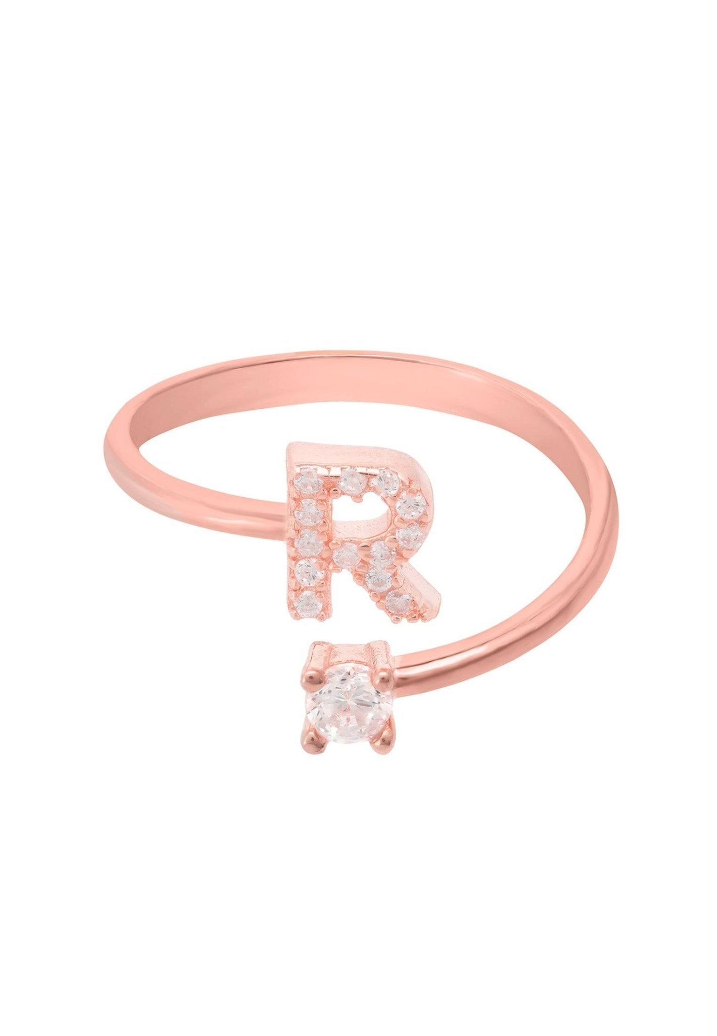Initial Ring Rosegold R - LATELITA Rings