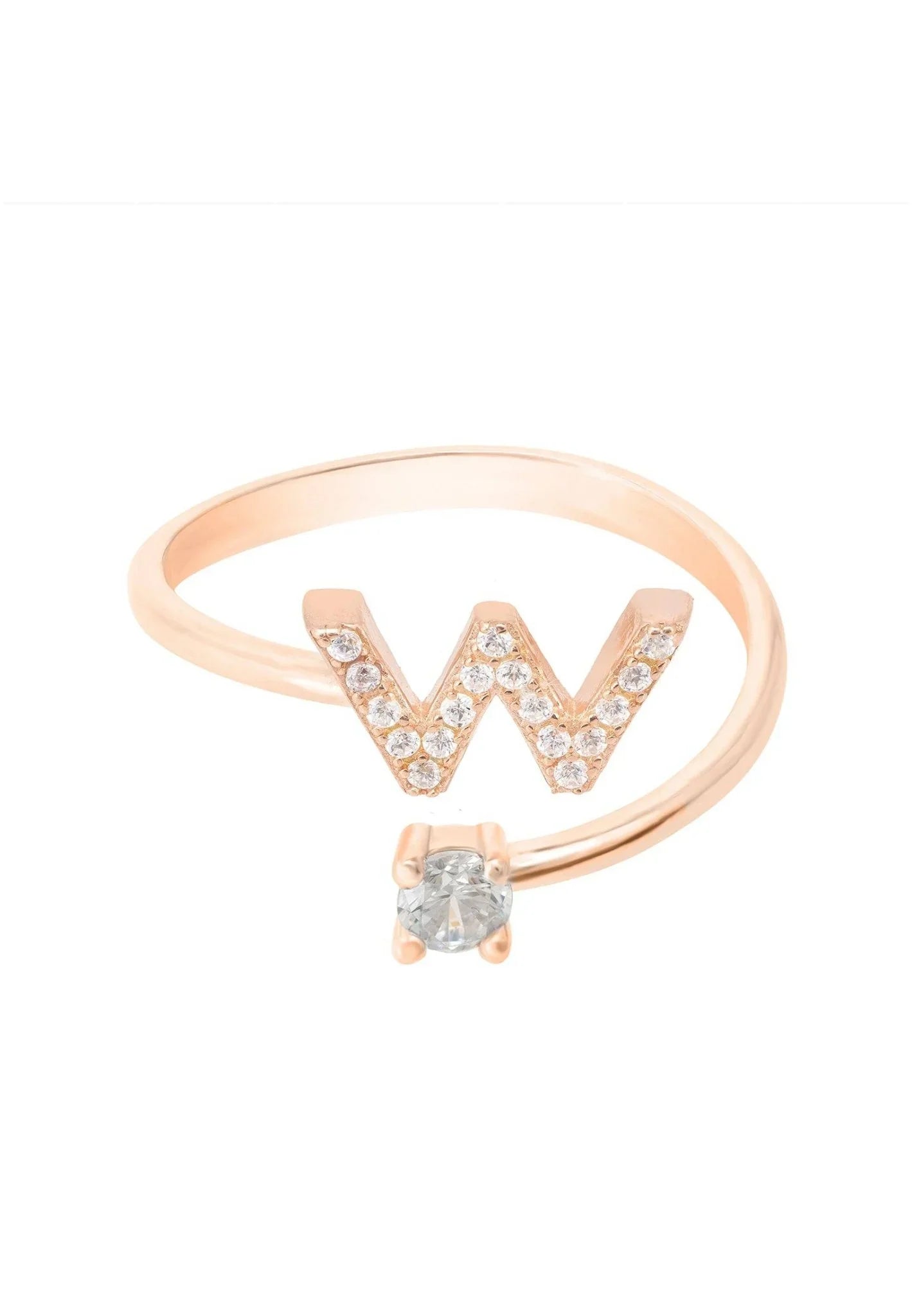 Initial Ring Rosegold W - LATELITA Rings