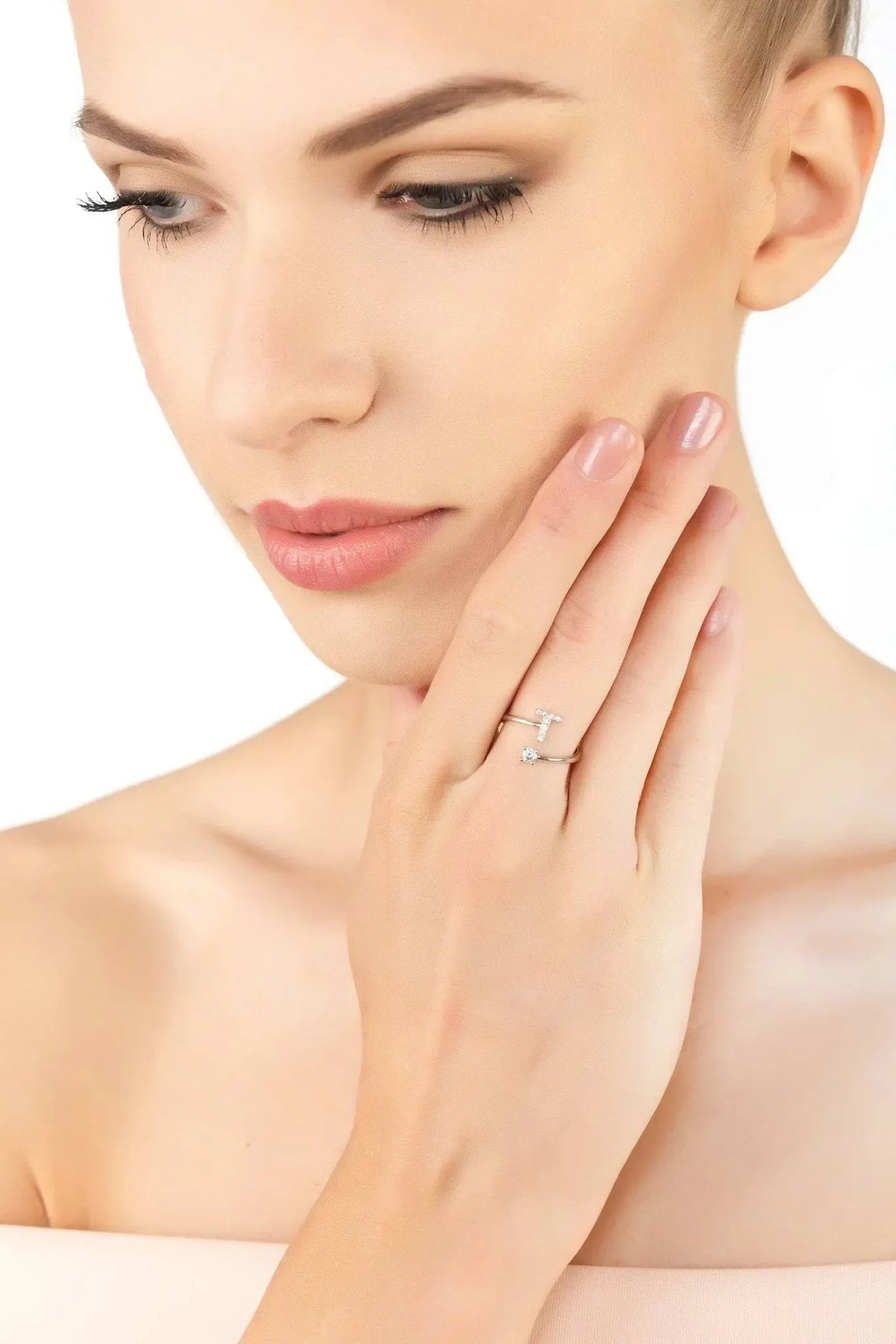 Initial Ring Silver T - LATELITA Rings