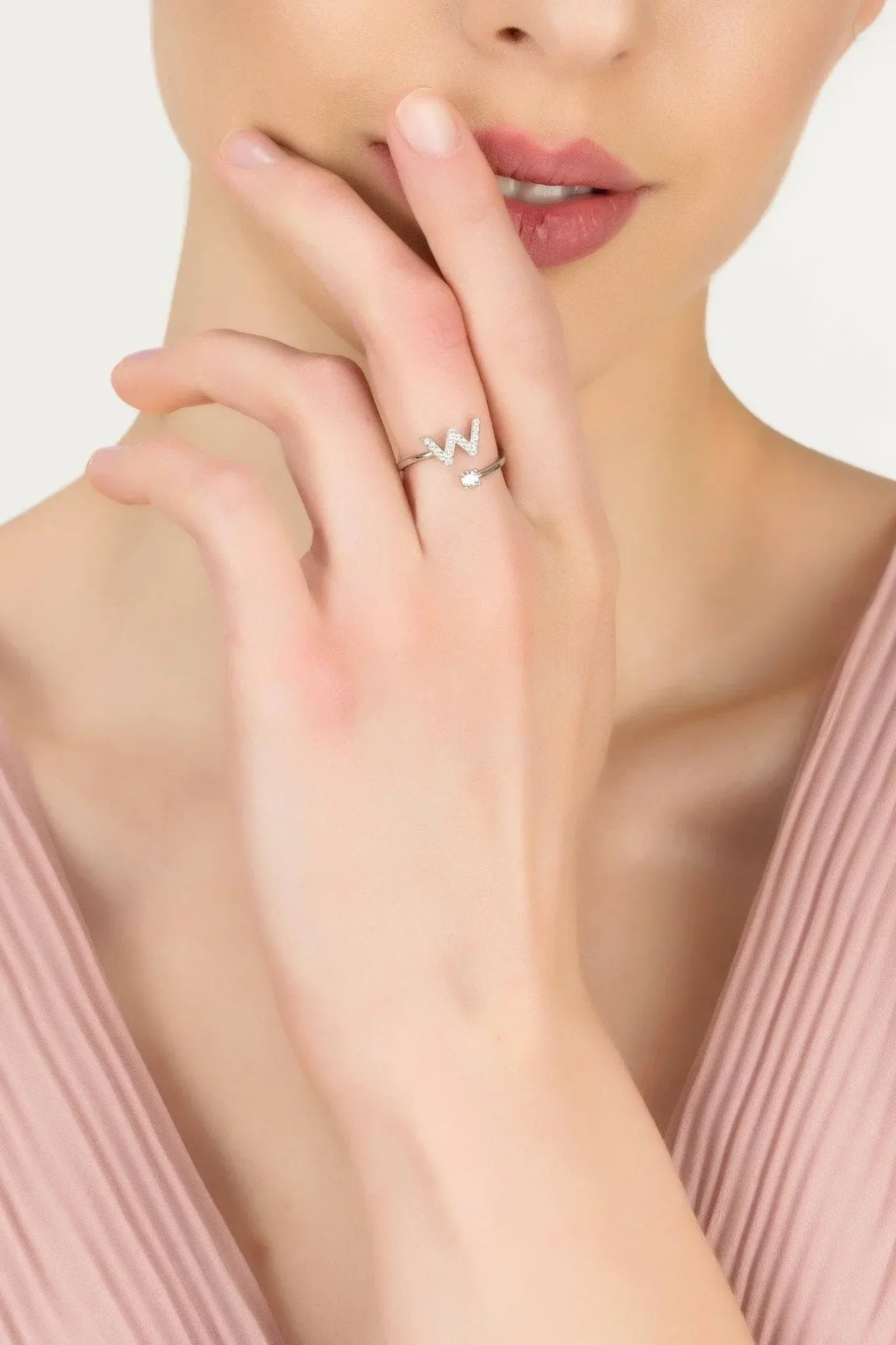Initial Ring Silver W - LATELITA Rings