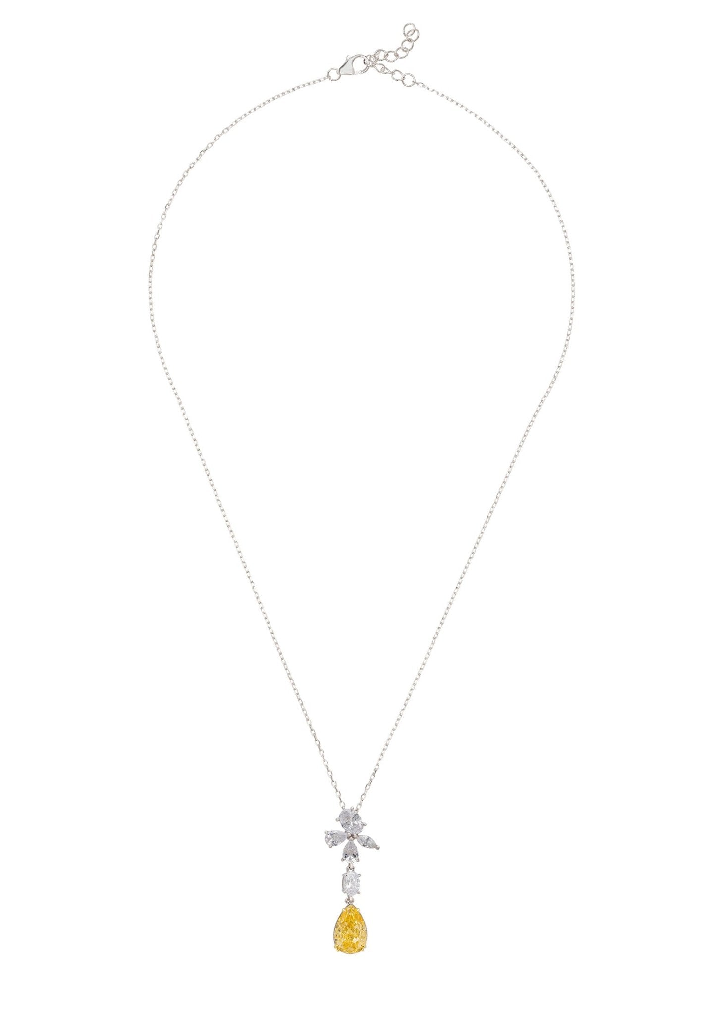 Isabella Pendant Necklace Silver Citrine - LATELITA Necklaces