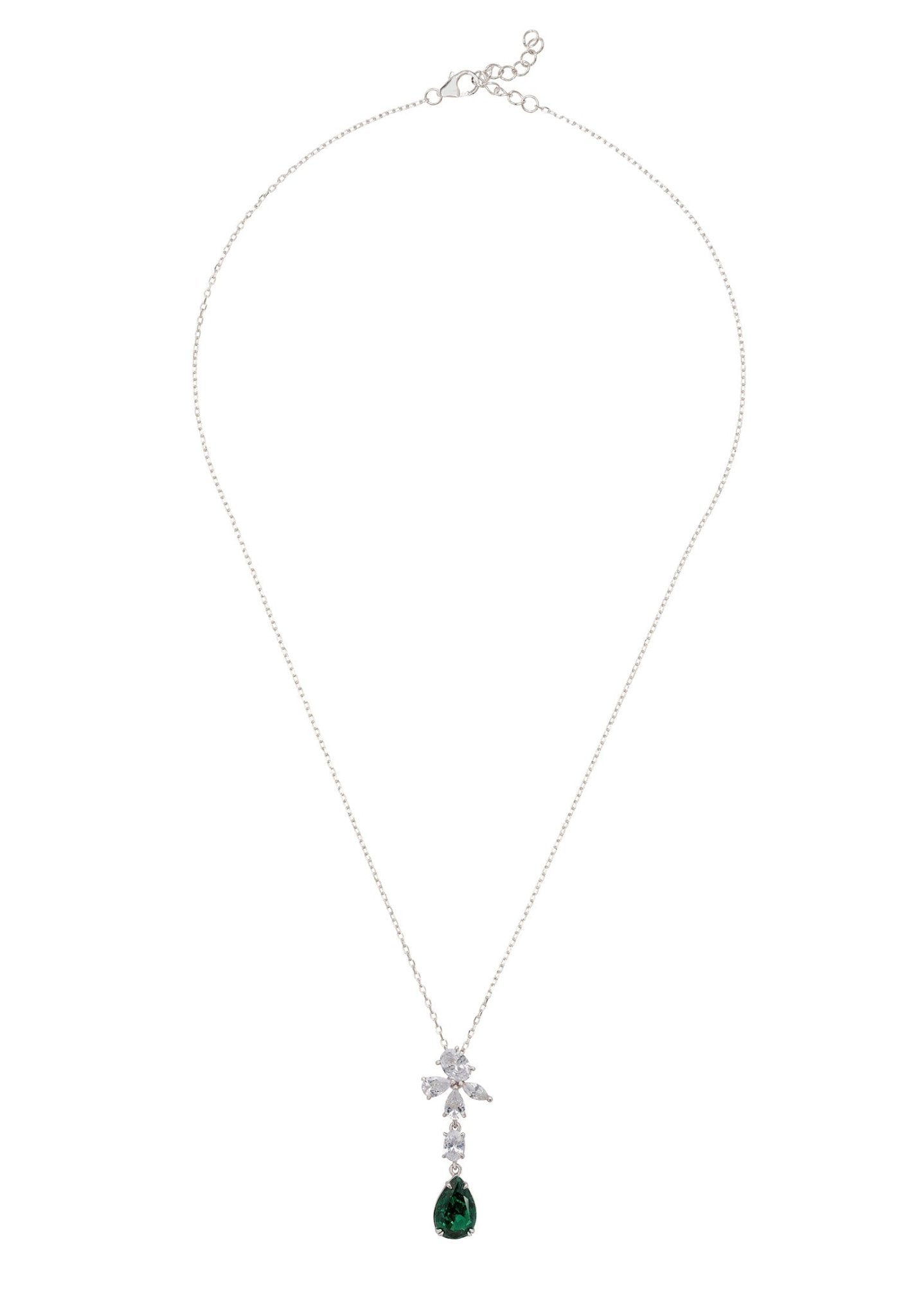 Isabella Pendant Necklace Silver Peridot - LATELITA Necklaces