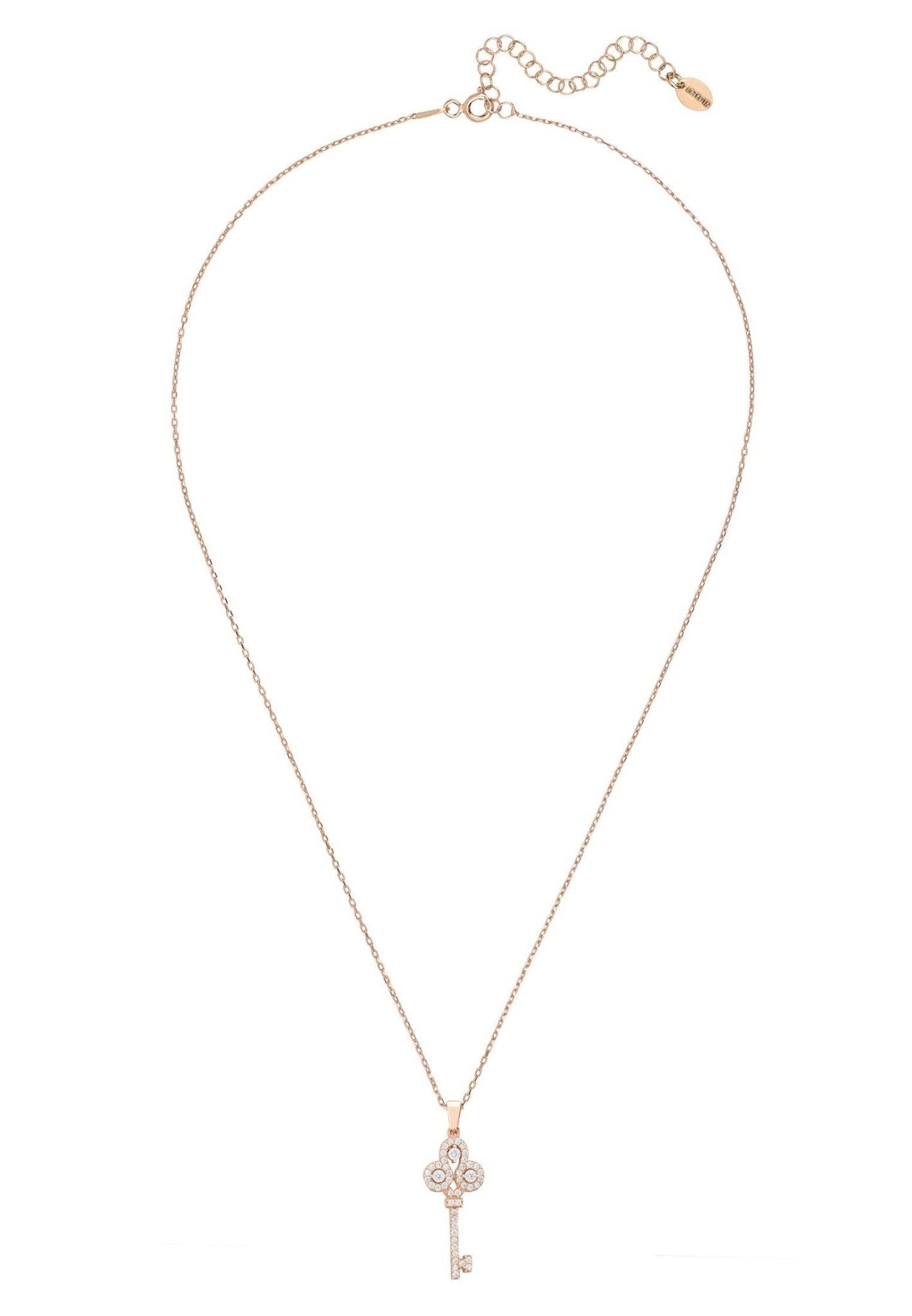 Key Pendant Necklace Rosegold - LATELITA Necklaces