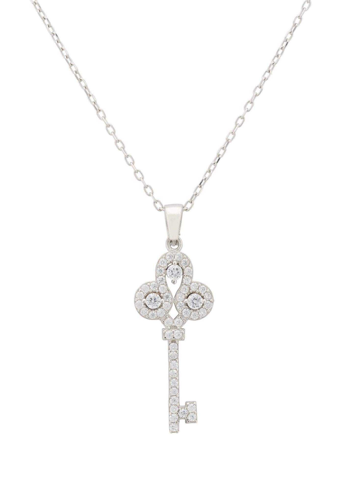 Key Pendant Necklace Silver - LATELITA Necklaces