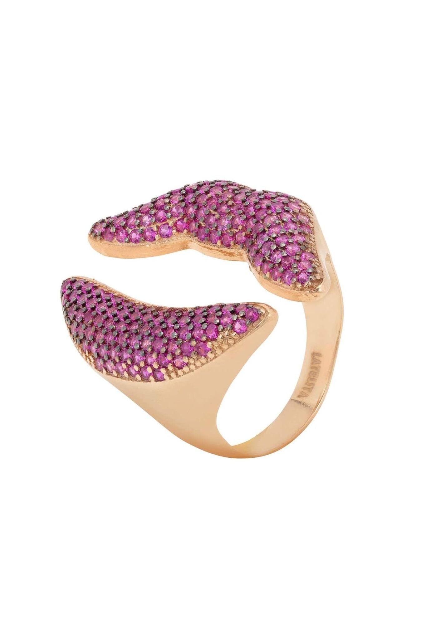 Kiss Me Lips Ring Rosegold - LATELITA Rings
