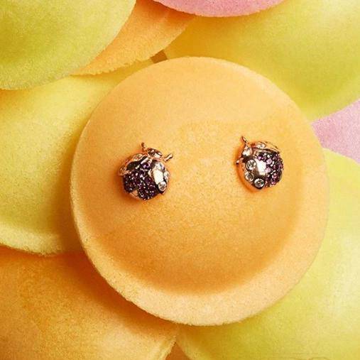 Lady Bug Ladybird Mini Earrings Rosegold - LATELITA Earrings