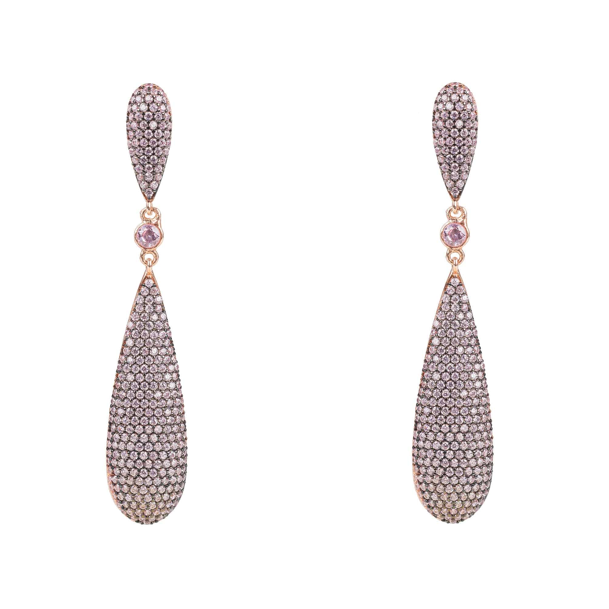 Latelita Coco`S Long Drop Earrings Morganite Light Pink - LATELITA Earrings