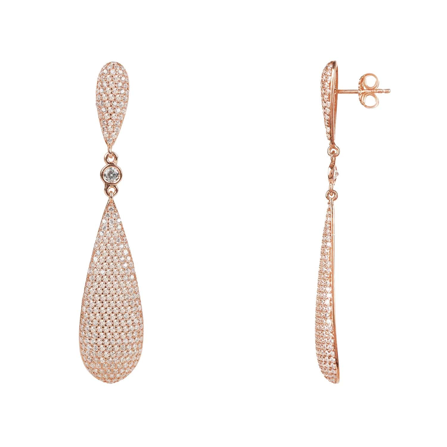 Latelita Long Drop Earrings Rosegold - LATELITA Earrings