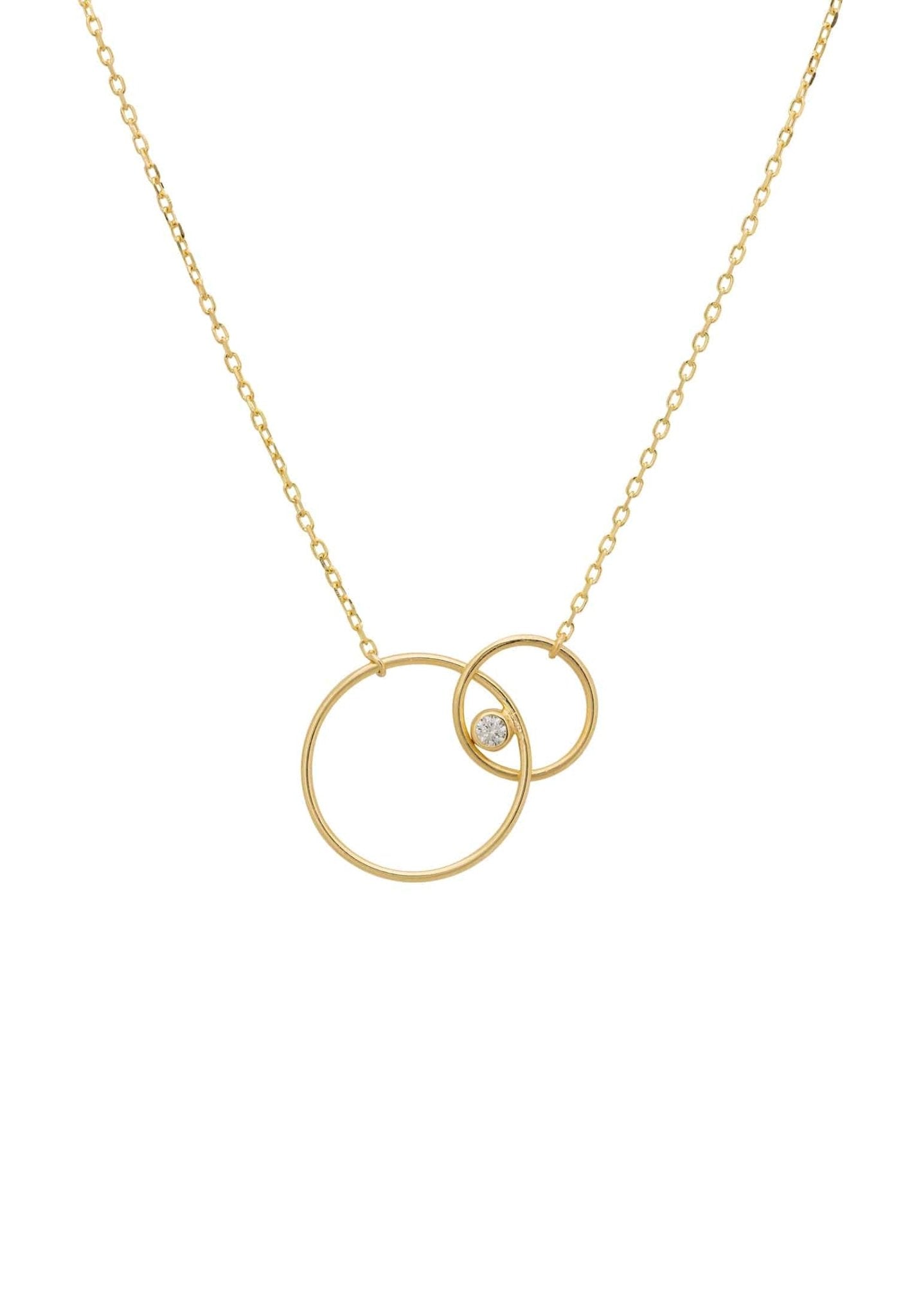 Linked Halo Circle Necklace Gold - LATELITA Necklaces