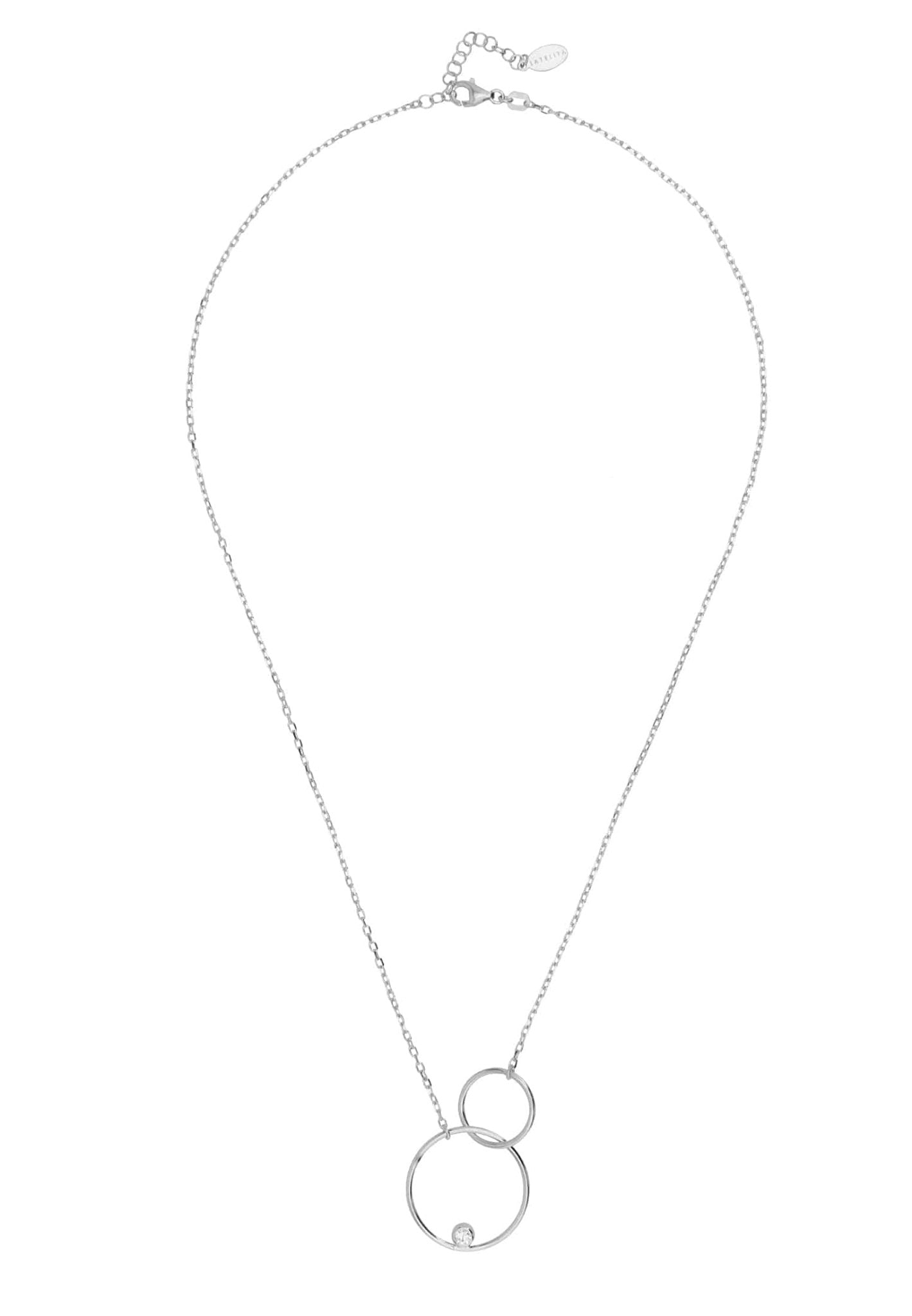 Linked Halo Circle Necklace Silver - LATELITA Necklaces