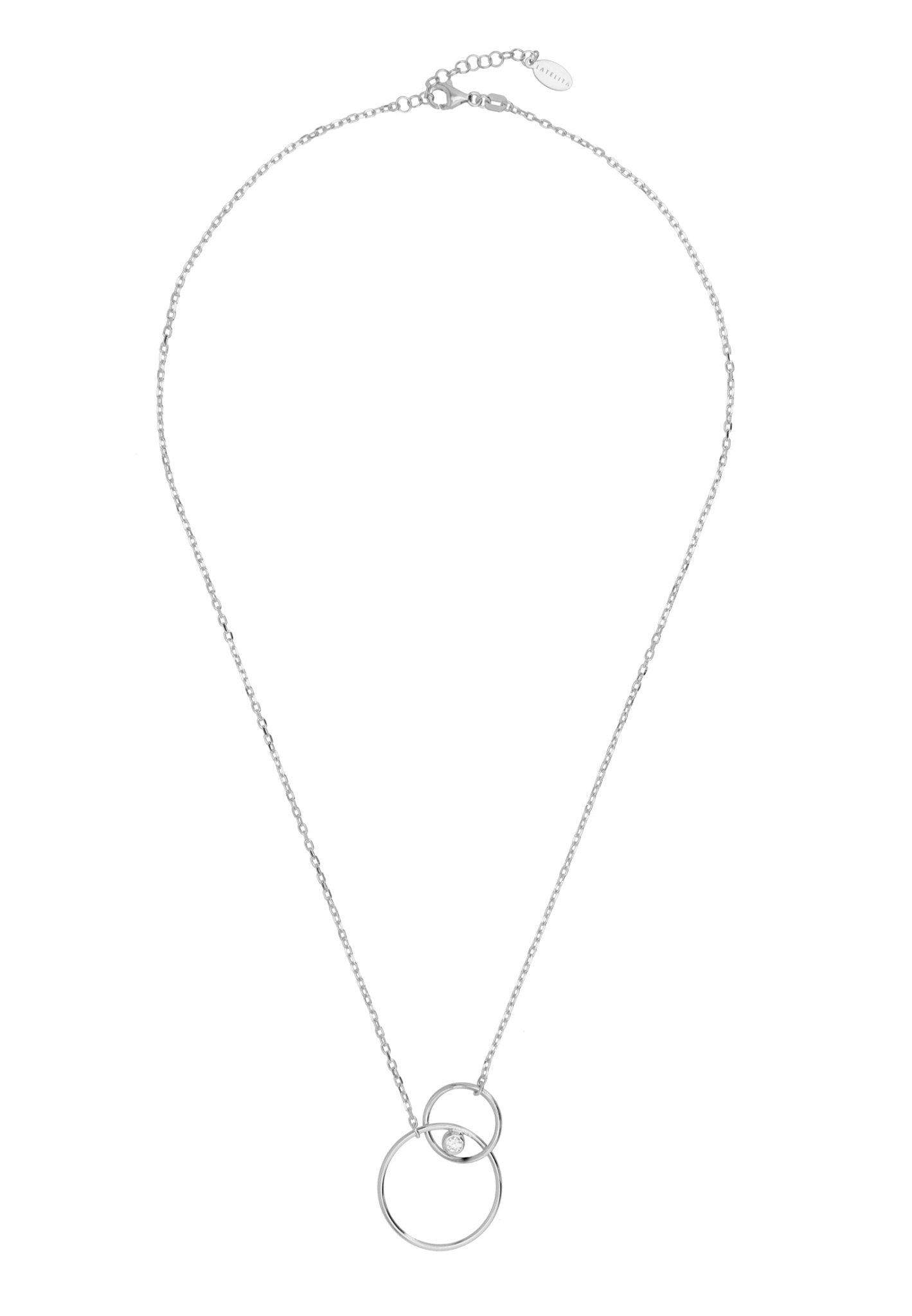 Linked Halo Circle Necklace Silver - LATELITA Necklaces