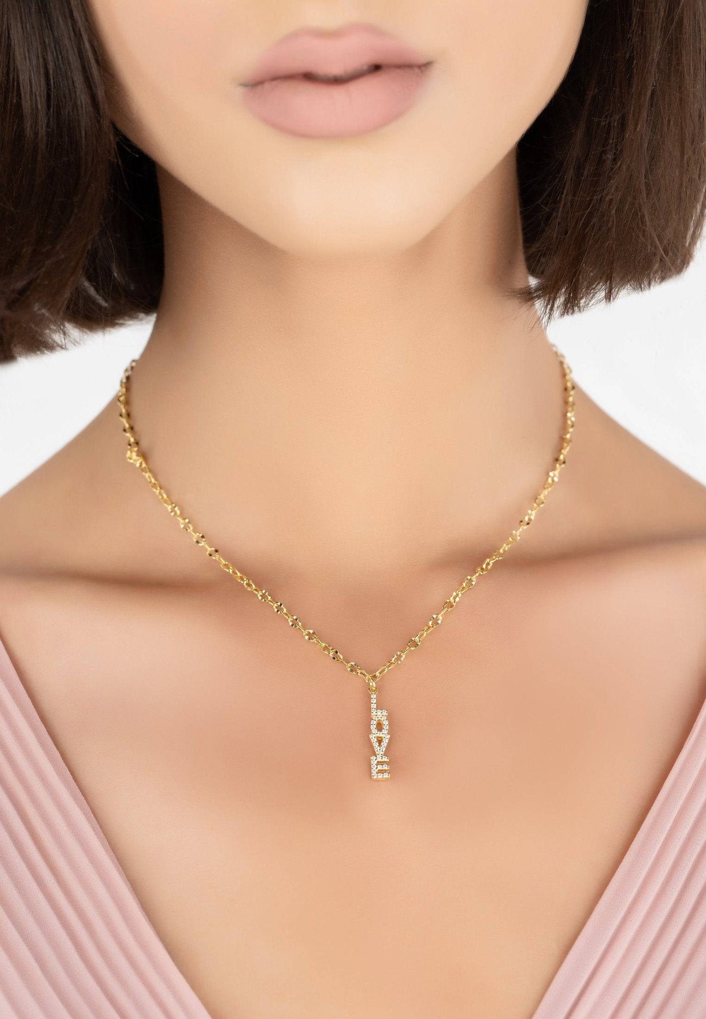 Love Pendant Necklace Gold - LATELITA Necklaces
