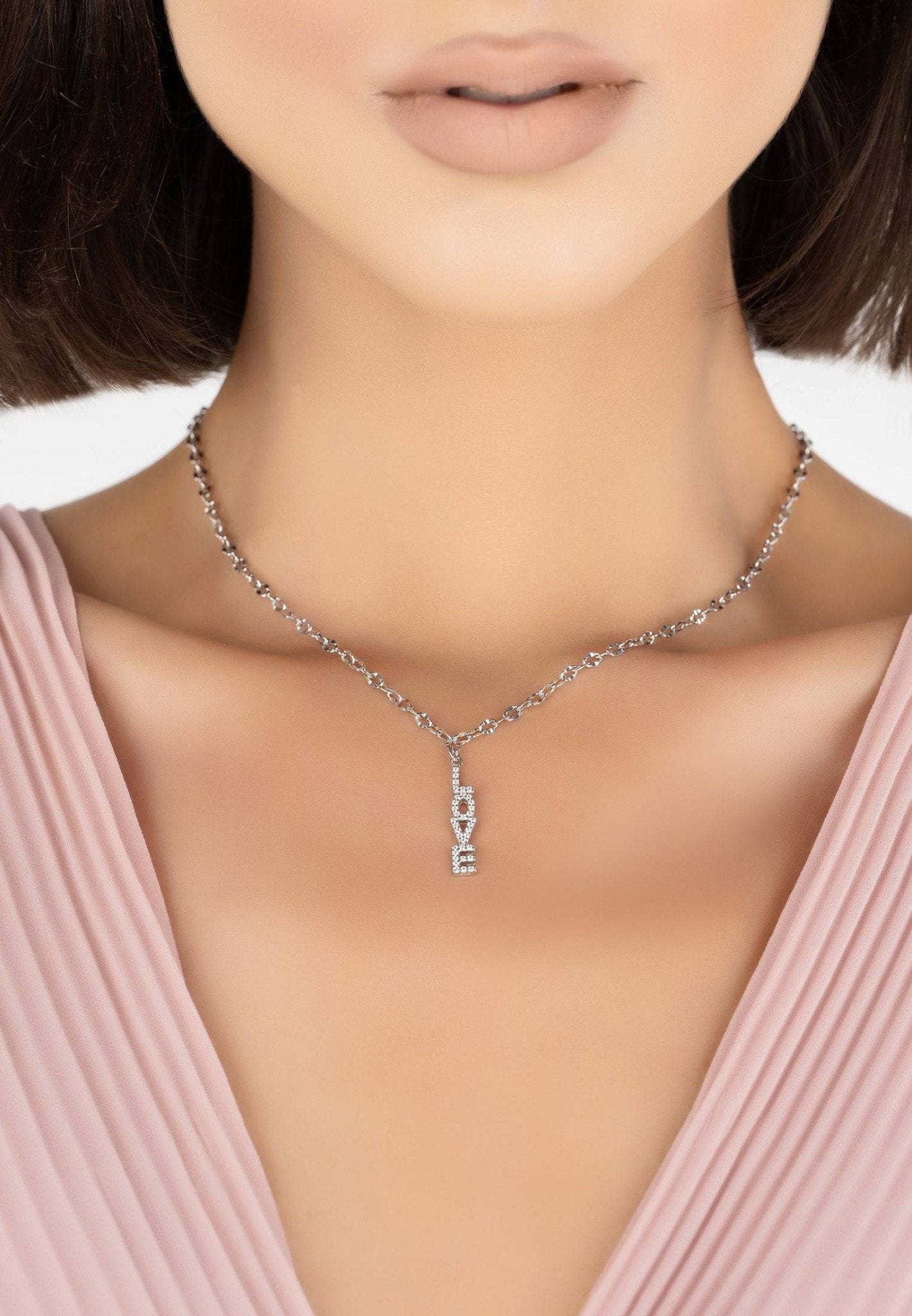 Love Pendant Necklace Silver - LATELITA Necklaces