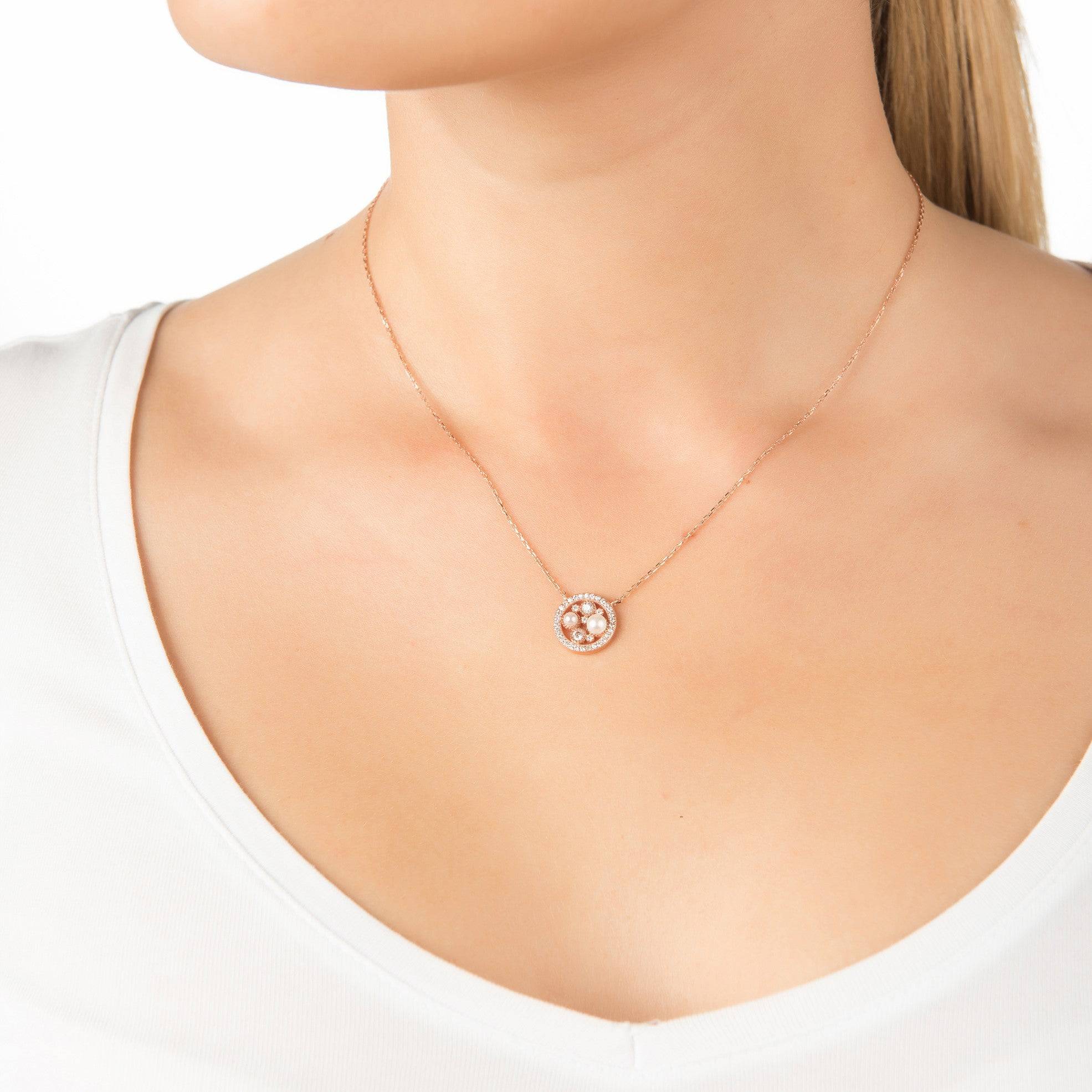 Lulu White Pearl Silver Pendant Necklace - LATELITA Necklaces