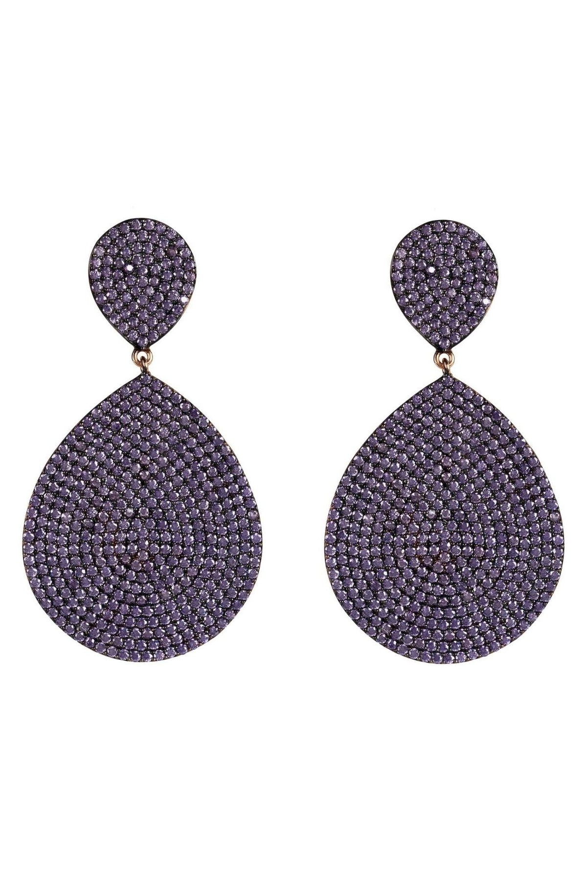 Monte Carlo Earrings Rosegold Amethyst Zircon - LATELITA Earrings