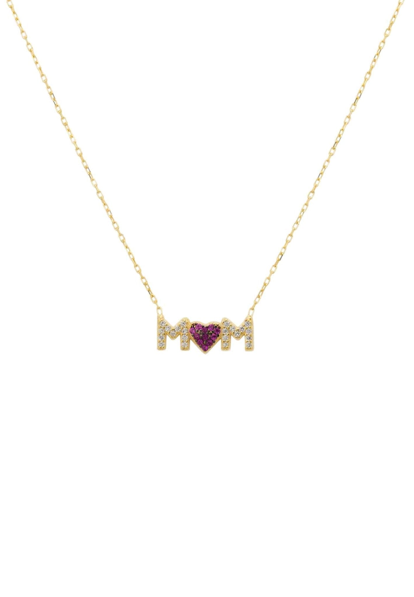 Mums The Word Necklace Gold - LATELITA Necklaces