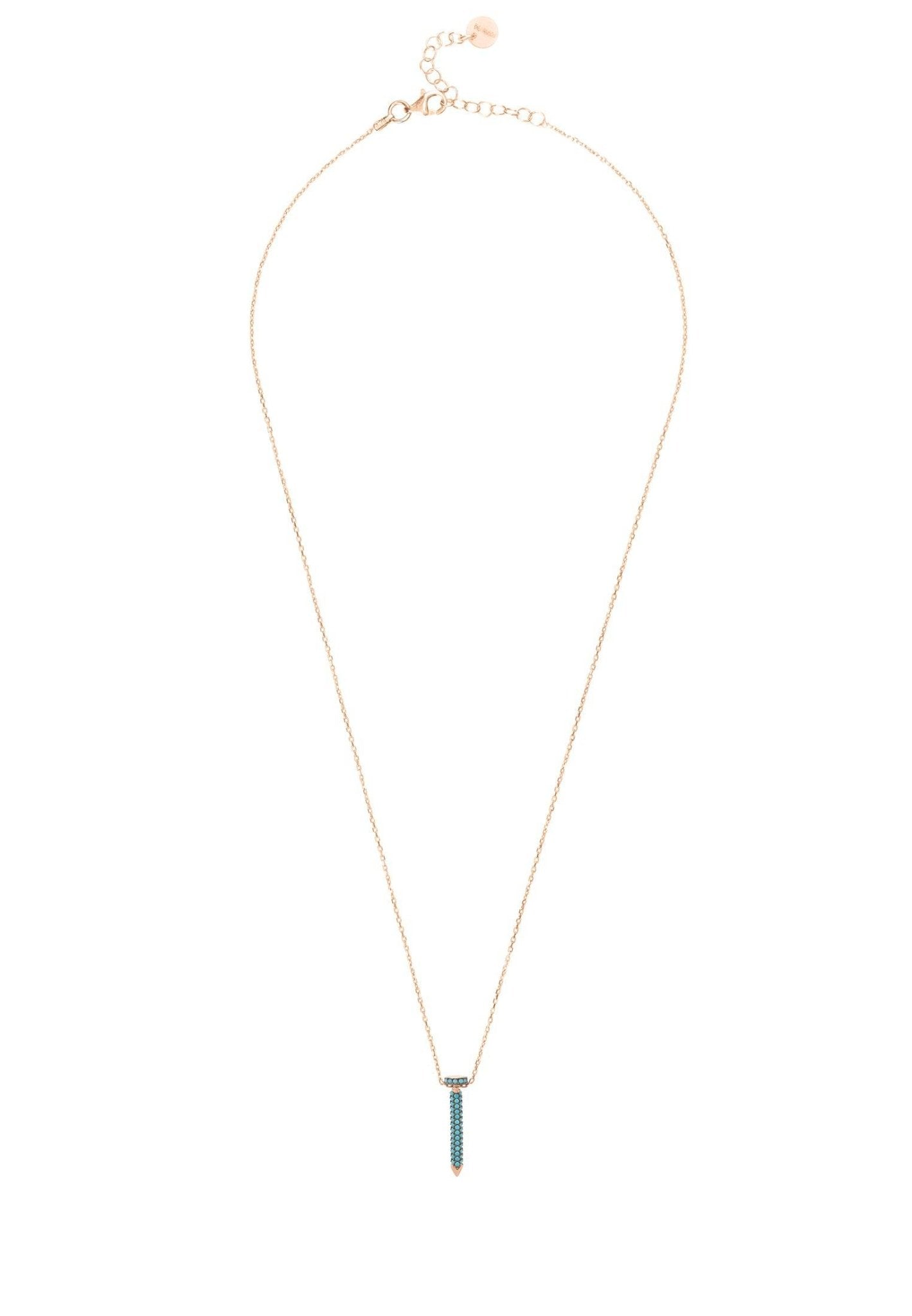 Nail Turquoise Necklace Rosegold - LATELITA Necklaces
