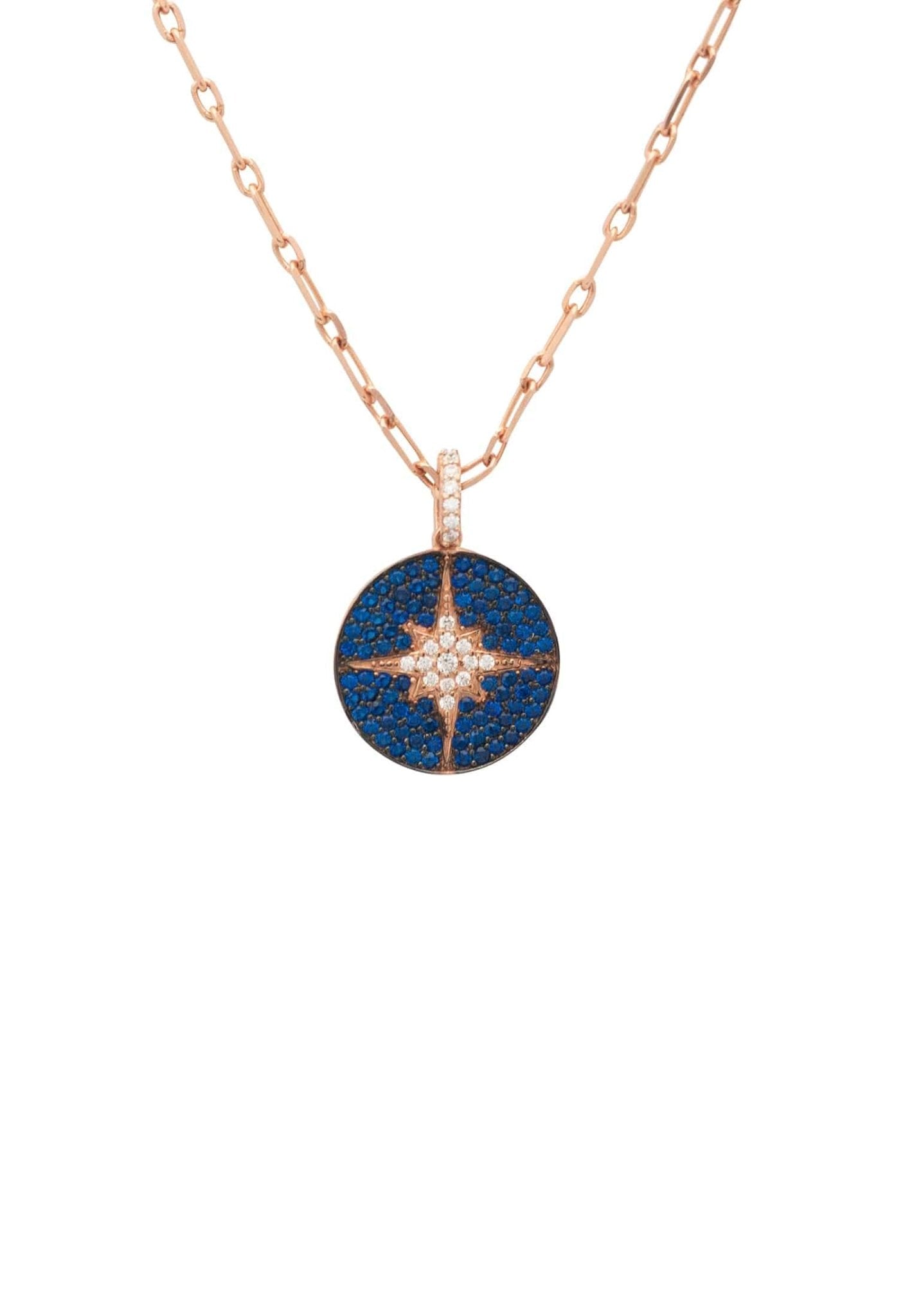 Nebula Necklace Blue Rosegold - LATELITA Necklaces