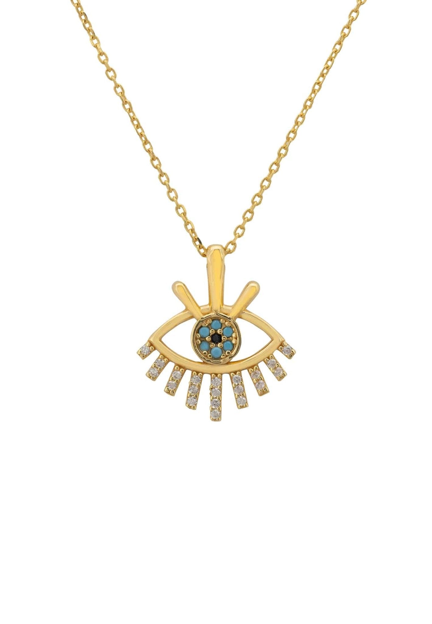Nefertiti Eye Necklace Gold - LATELITA Necklaces