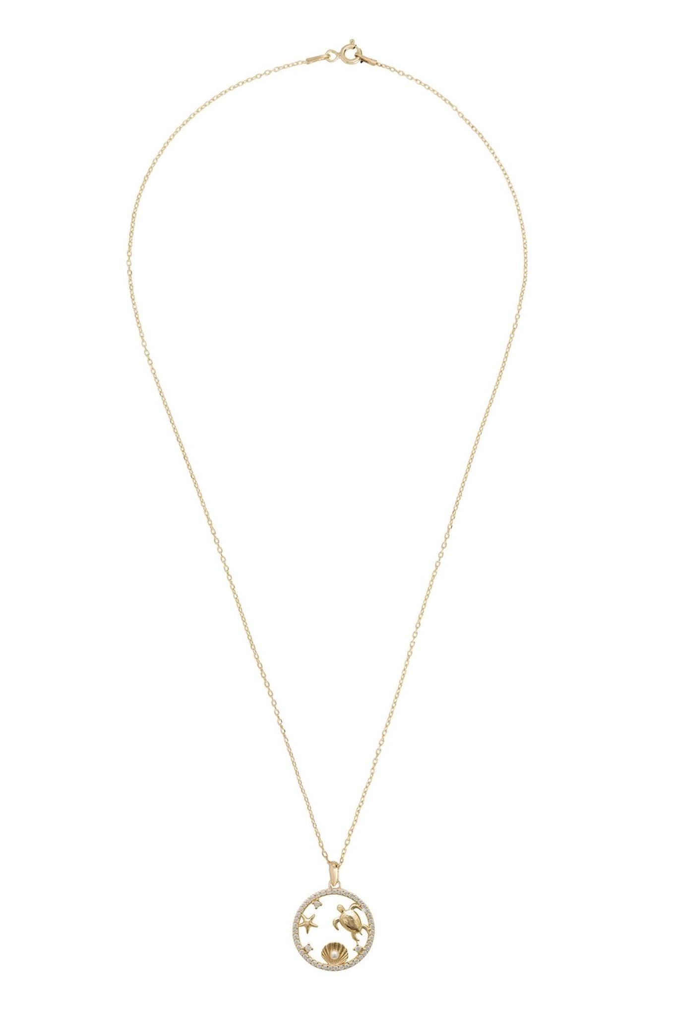 Oceania Pendant Necklace Gold - LATELITA Necklaces