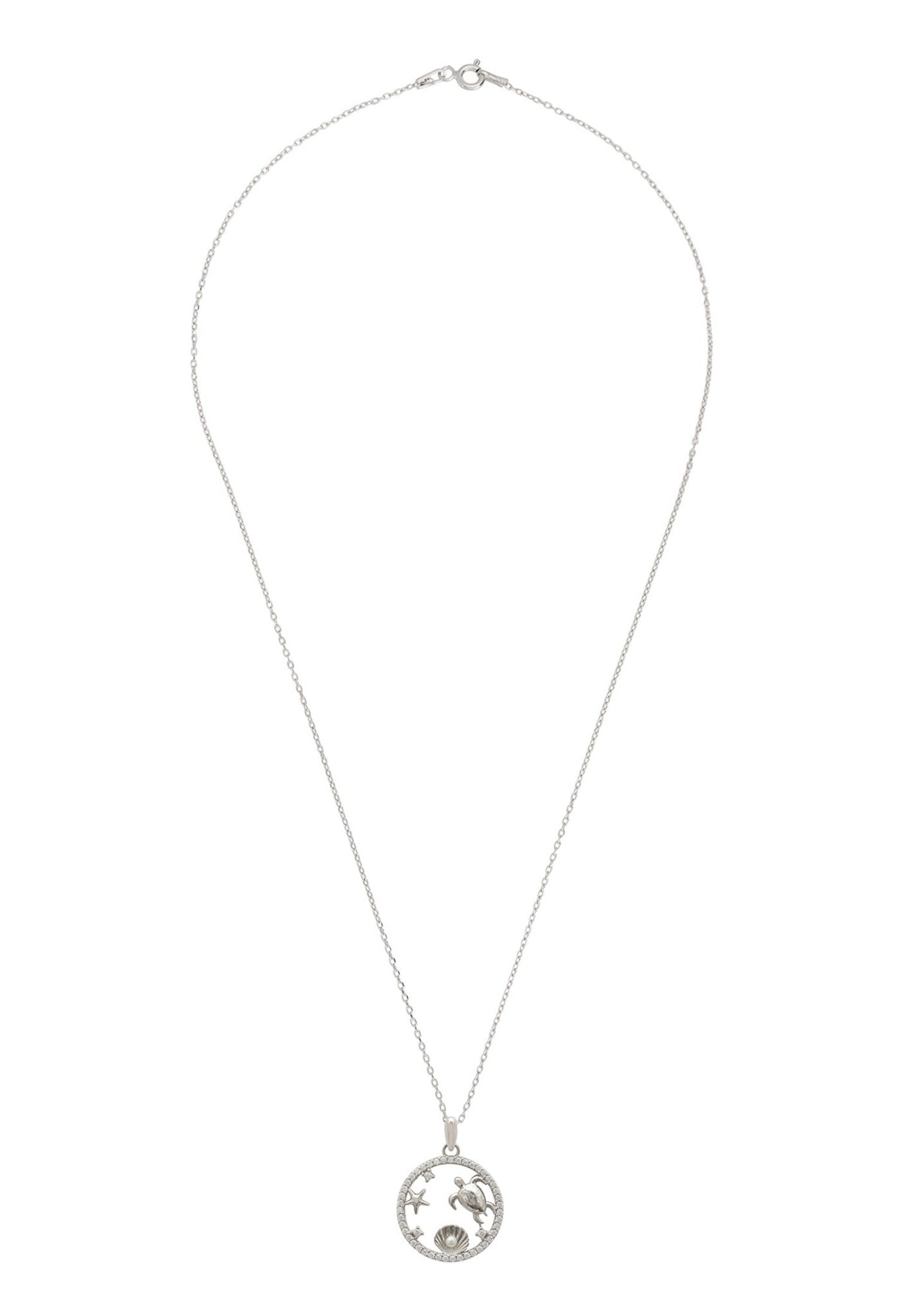 Oceania Pendant Necklace Silver - LATELITA Necklaces