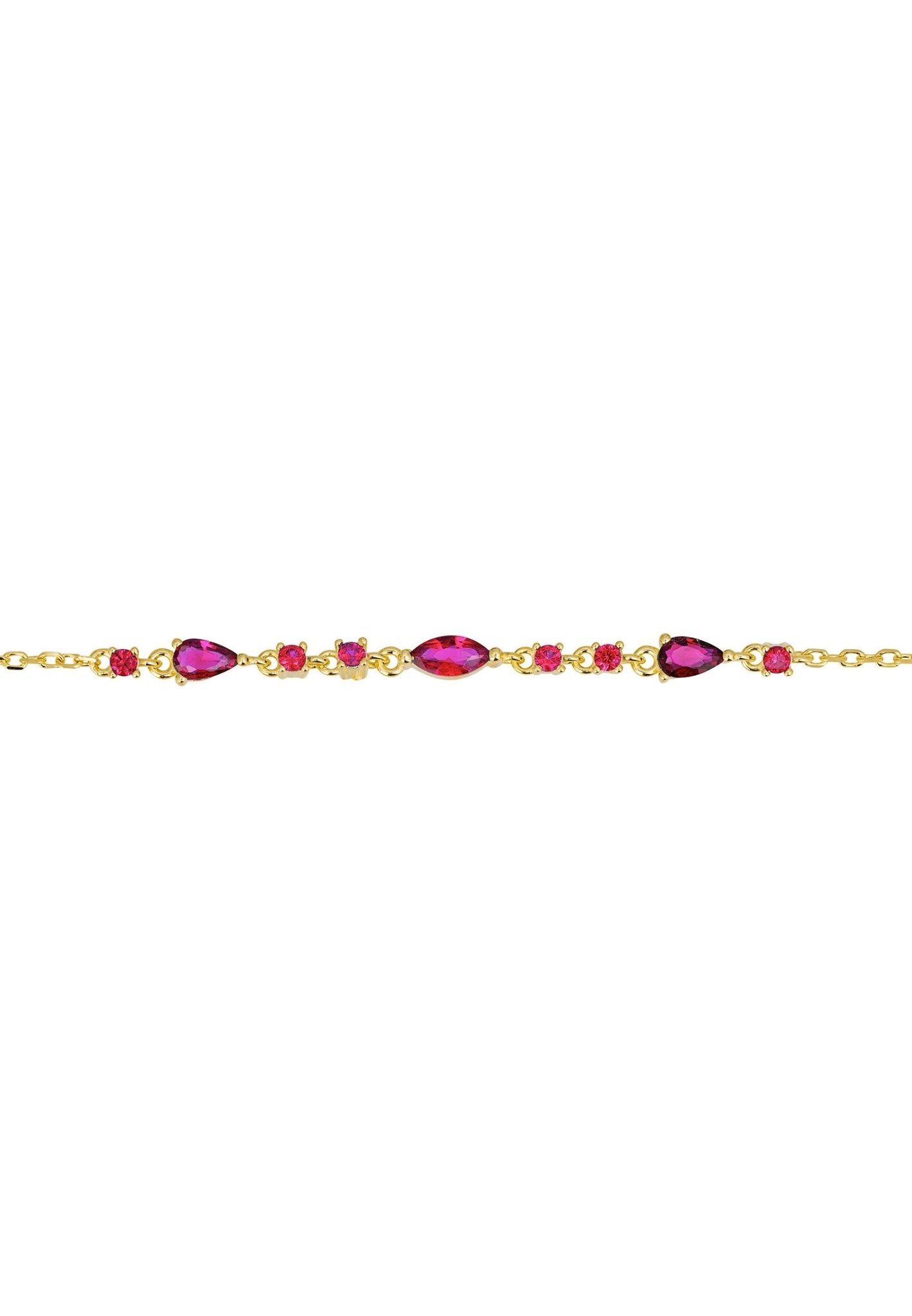 Olivia Bracelet Ruby Red Gold - LATELITA Bracelets