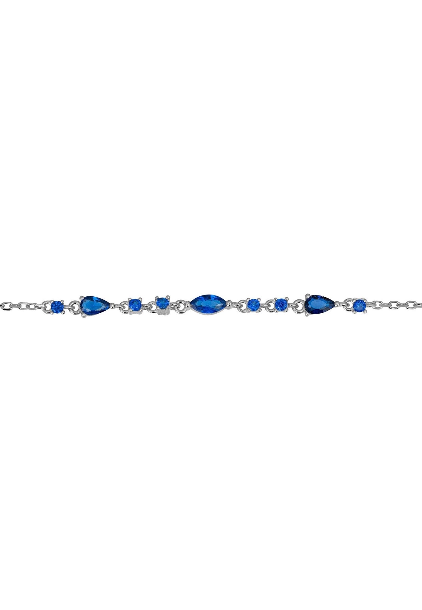 Olivia Bracelet Sapphire Blue Silver - LATELITA Bracelets