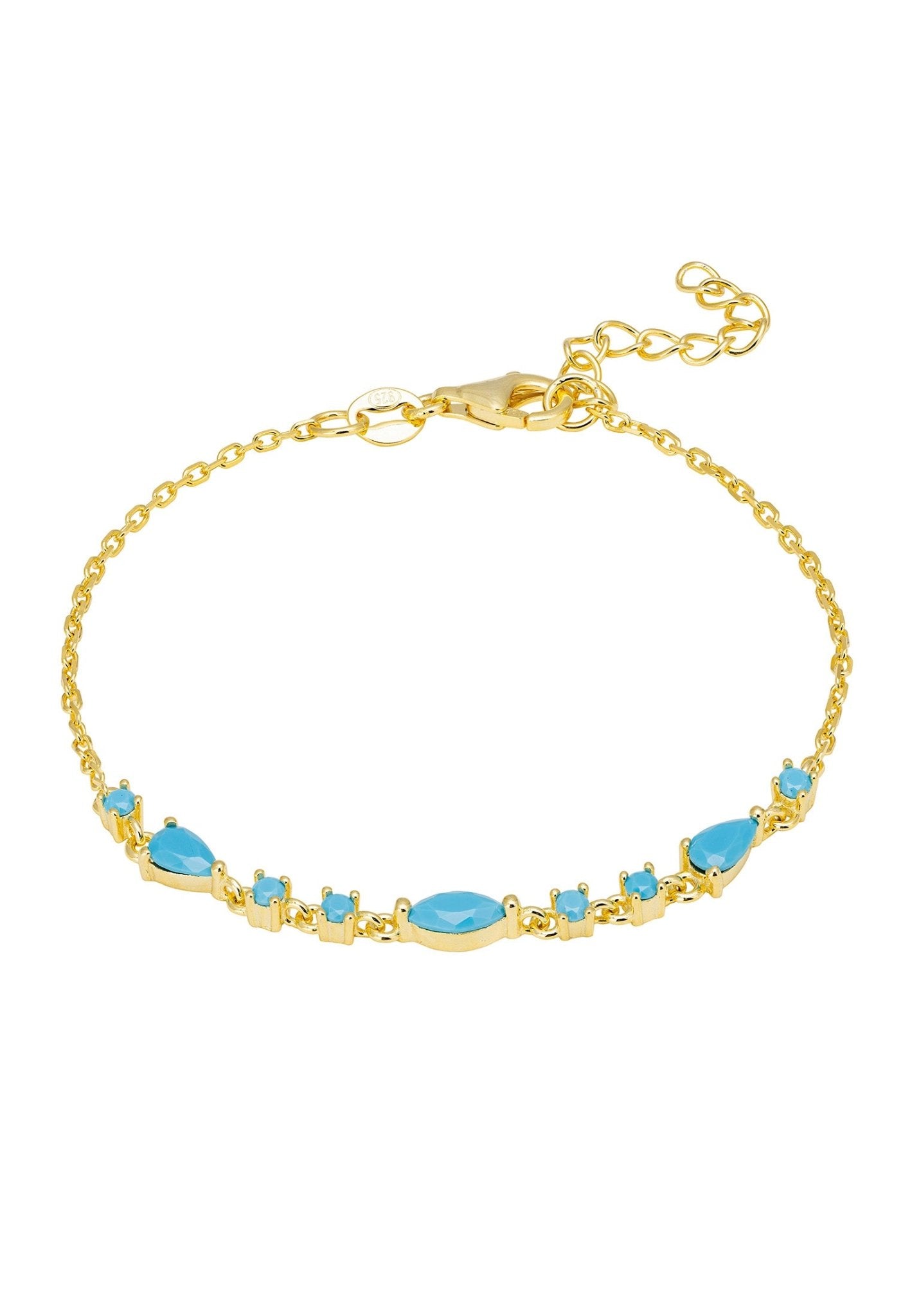 Olivia Bracelet Turquoise Gold - LATELITA Bracelets