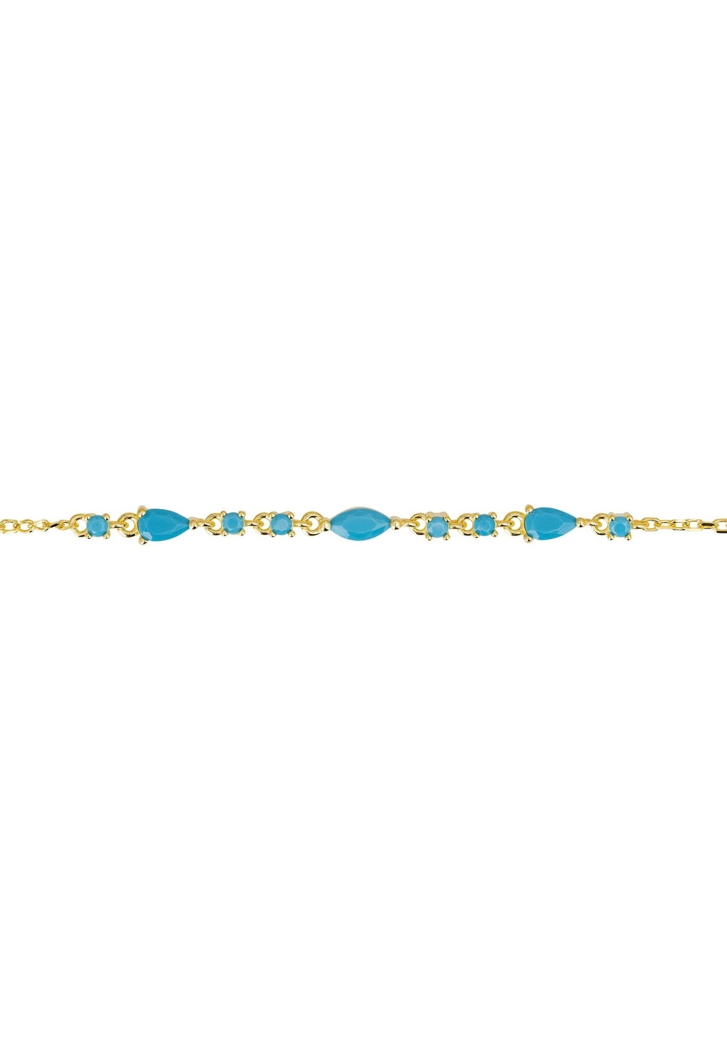 Olivia Bracelet Turquoise Gold - LATELITA Bracelets
