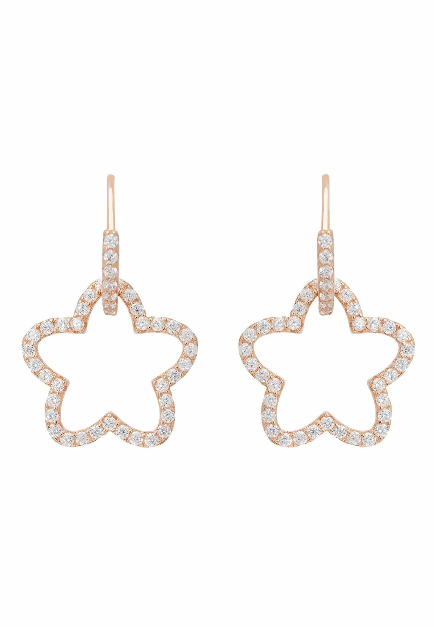 Open Blossom Hoop Earrings Rosegold - LATELITA Earrings