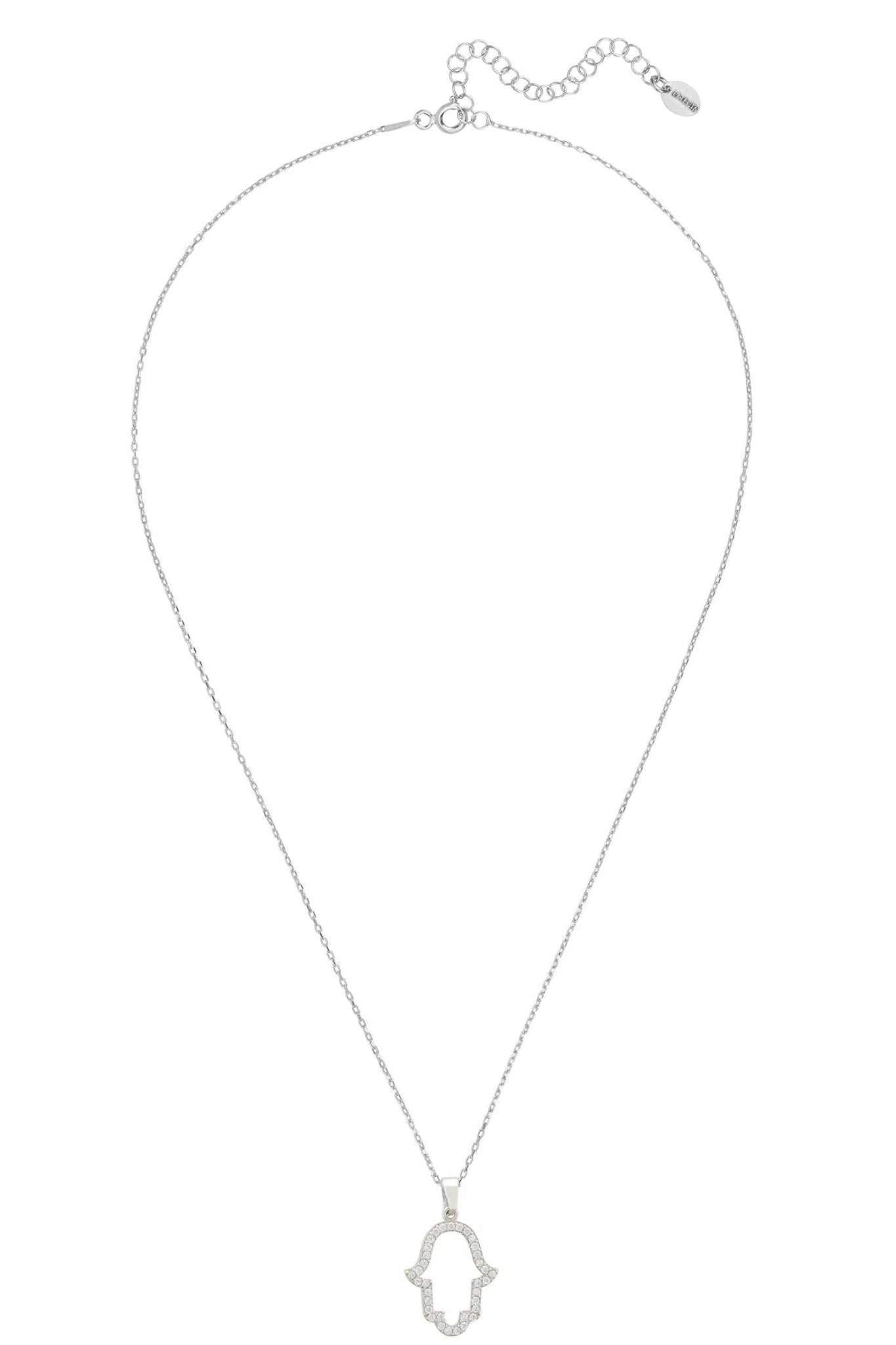 Open Hamsa Necklace Silver - LATELITA Necklaces