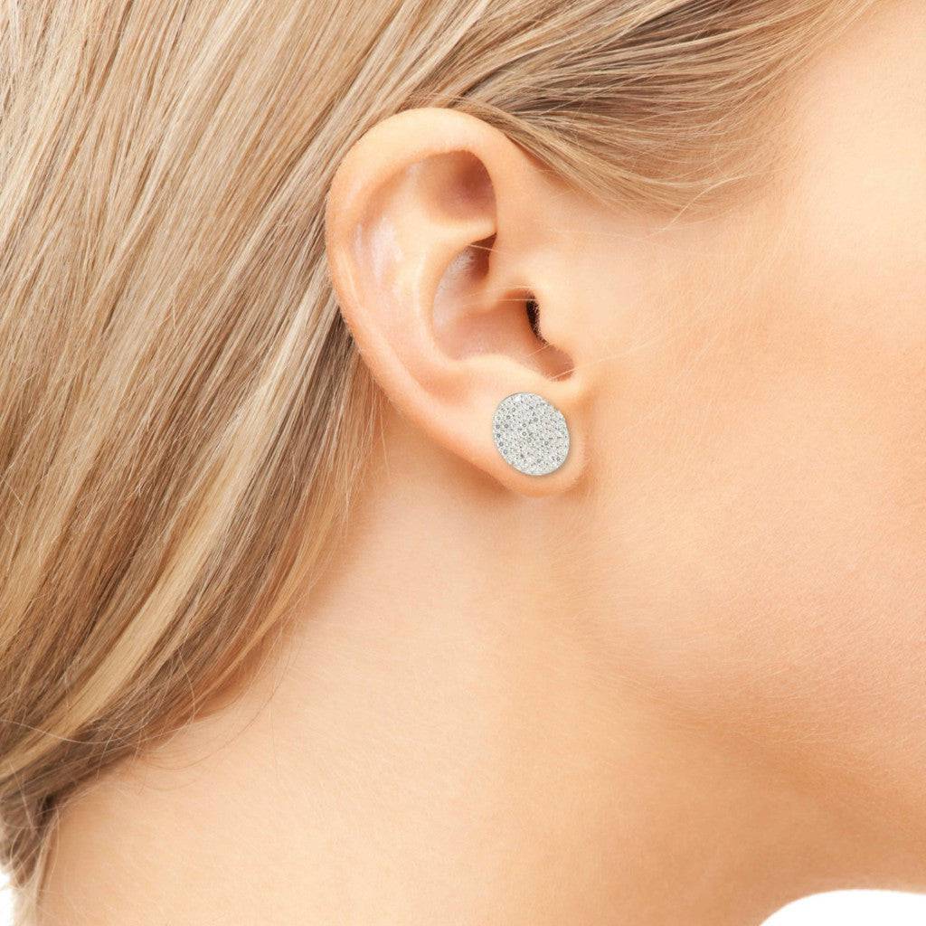 Oval Sparkling Disc Earrings - LATELITA Earrings