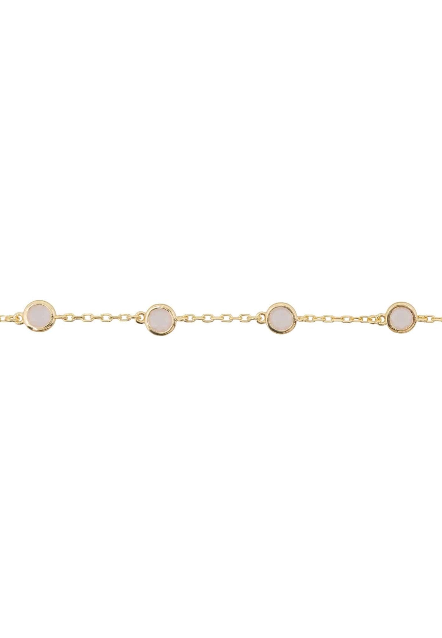 Palermo Bracelet Gold Rose Quartz - LATELITA Bracelets
