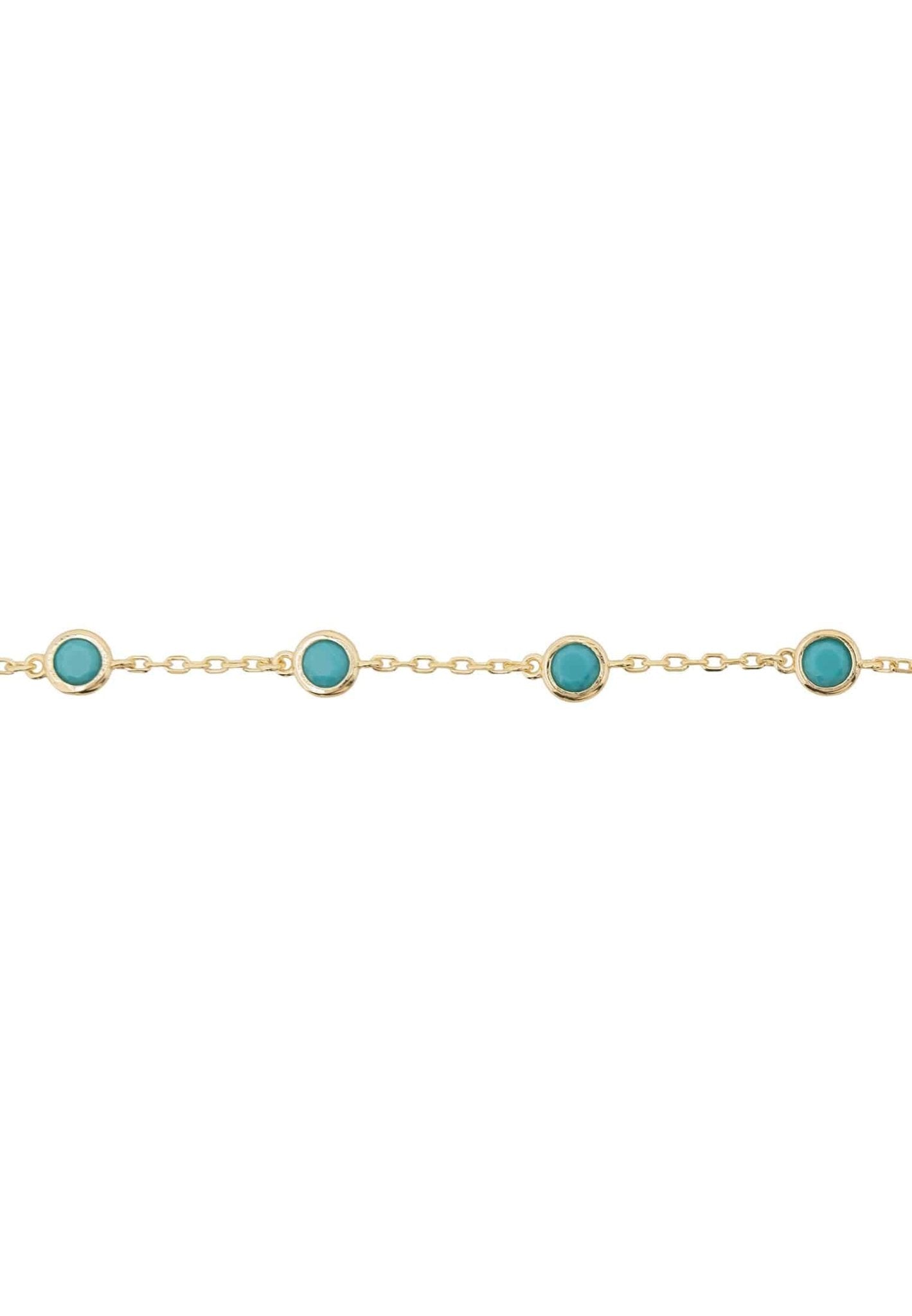Palermo Bracelet Gold Turquoise - LATELITA Bracelets