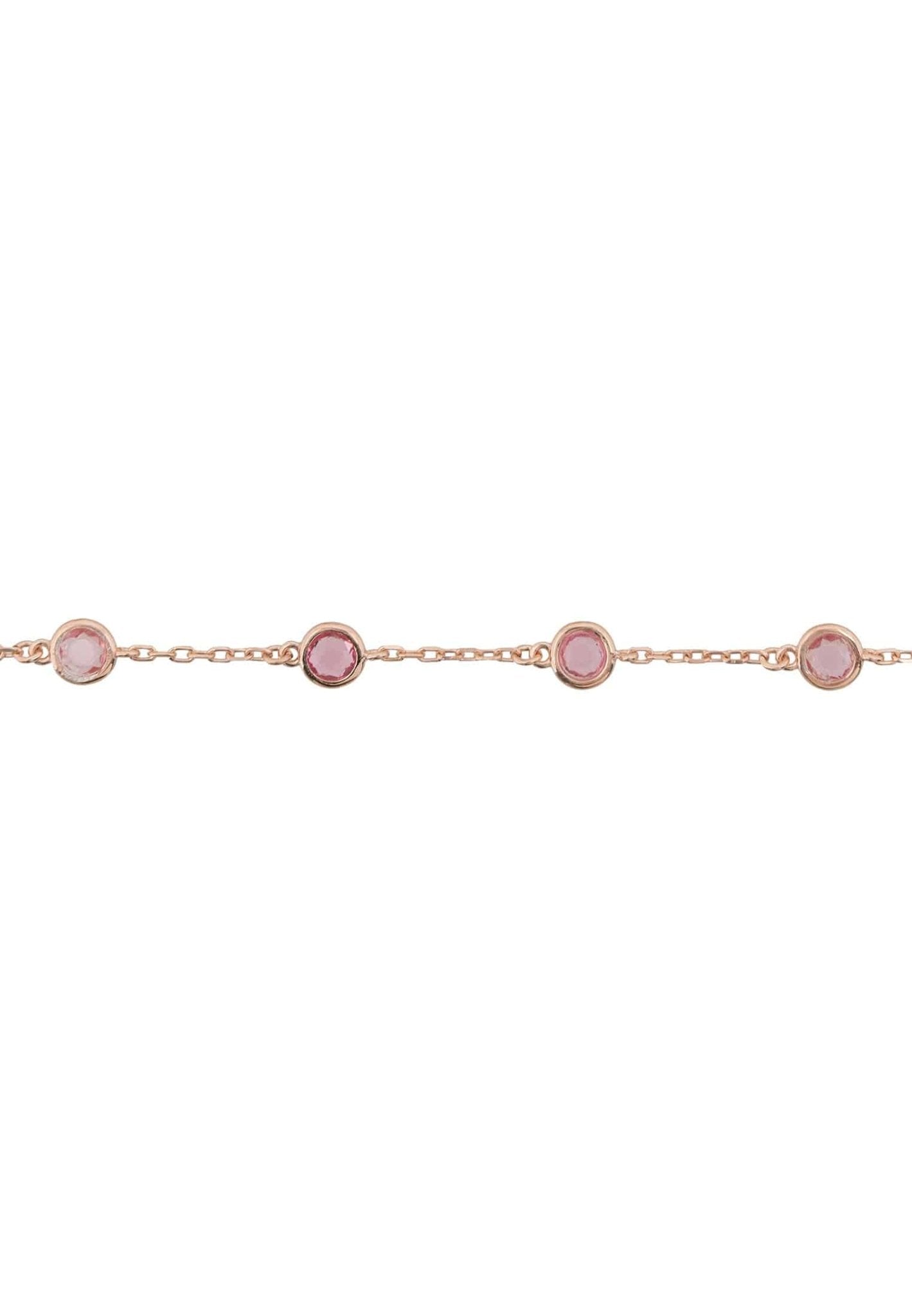 Palermo Bracelet Rose Gold Pink Tourmaline - LATELITA Bracelets