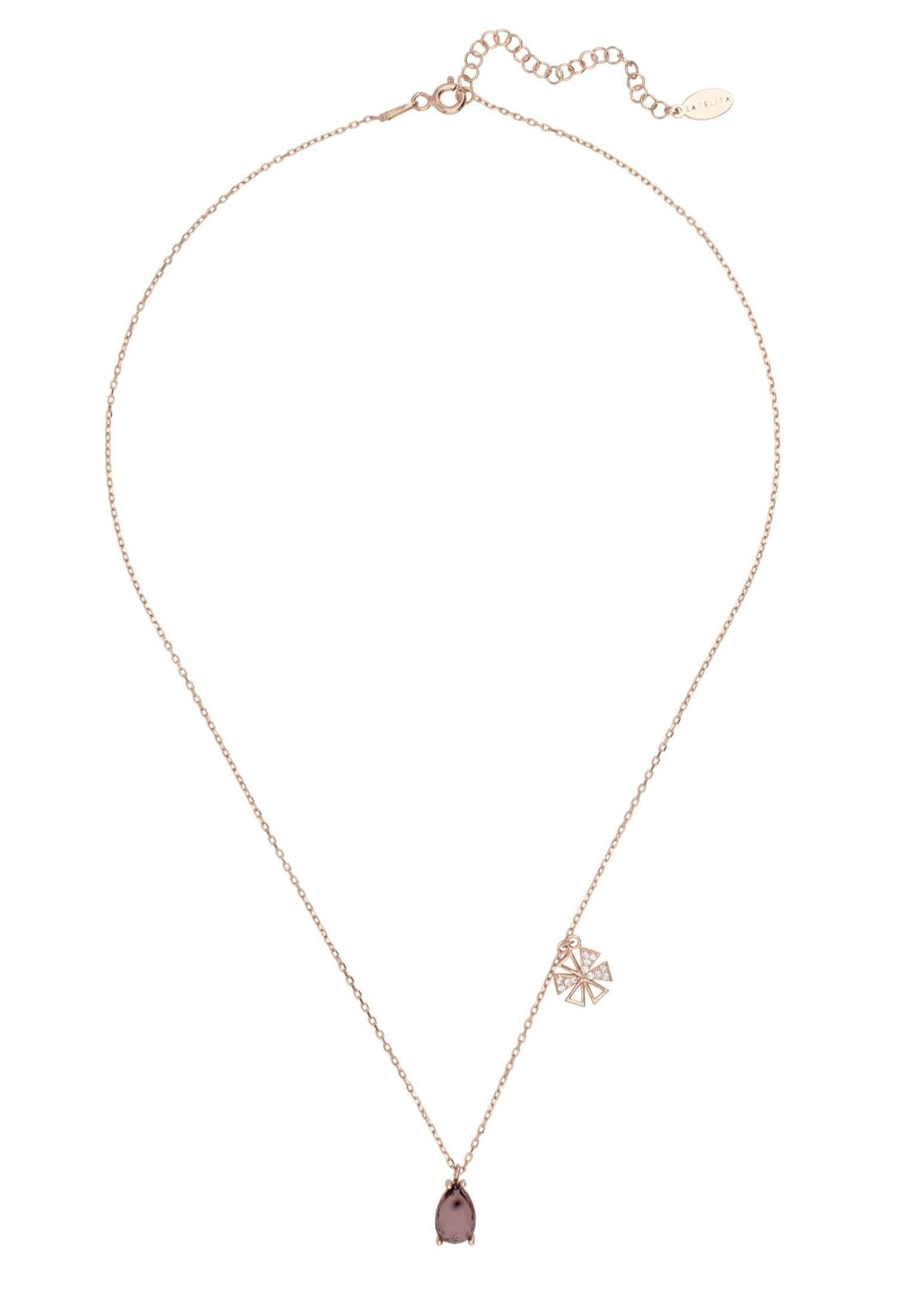 Paris Pendant Necklace Rosegold - LATELITA Necklaces