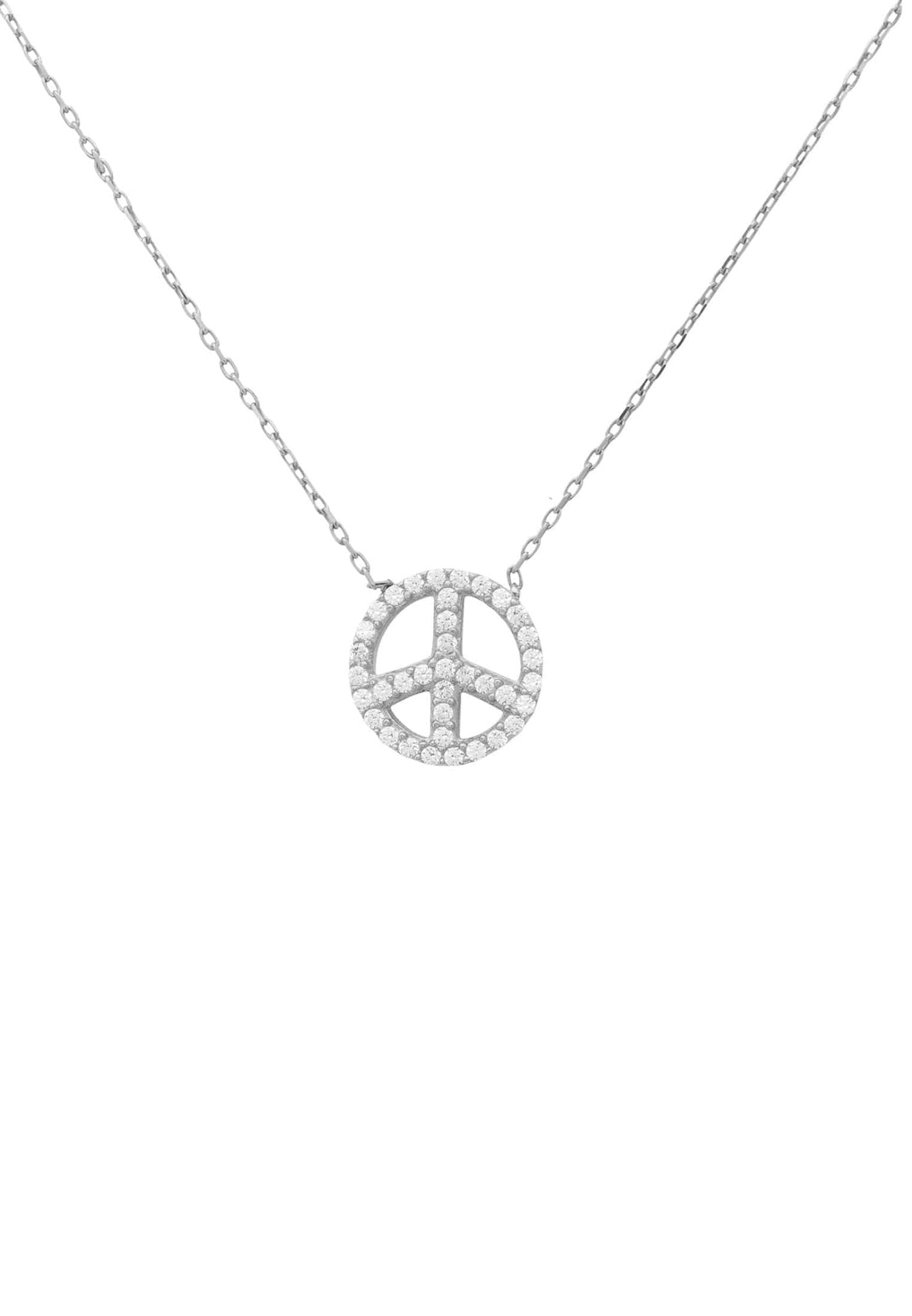 Peace Pendant Necklace Silver - LATELITA Necklaces