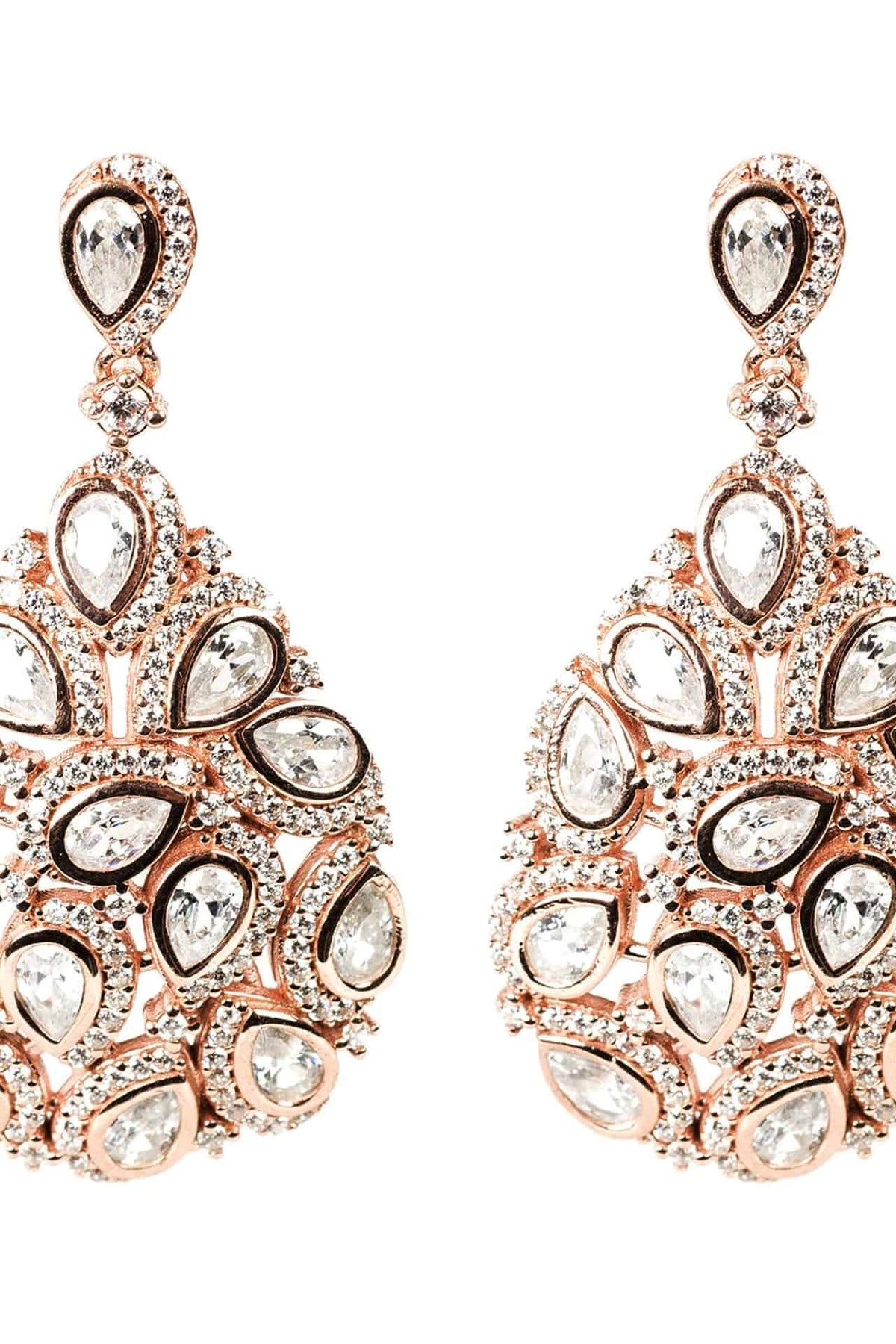 Peacock Earrings Rosegold - LATELITA Earrings