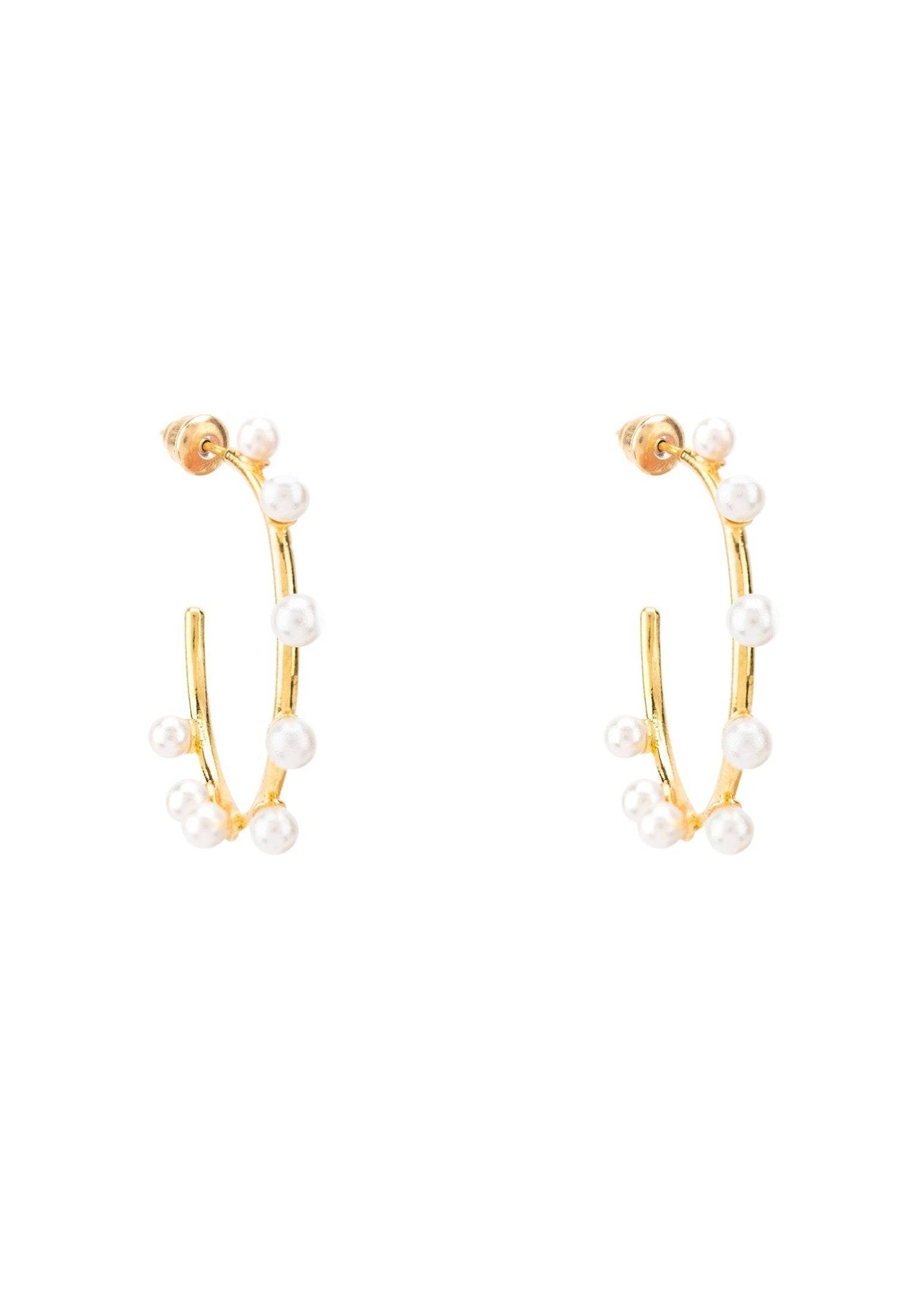 Pearly Hoops Gold - LATELITA Earrings