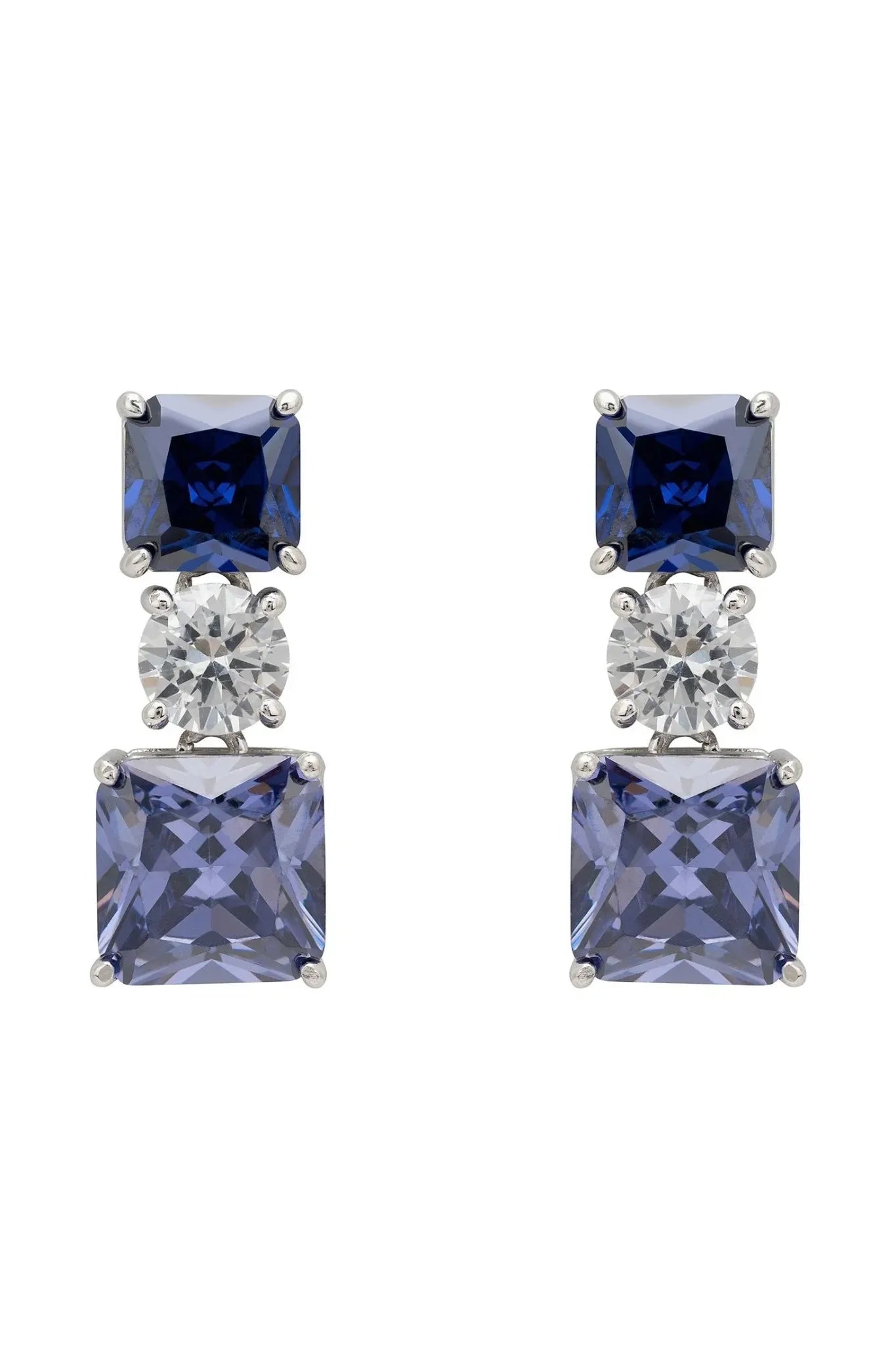 Penelope Drop Earrings Tanzanite Silver - LATELITA Earrings