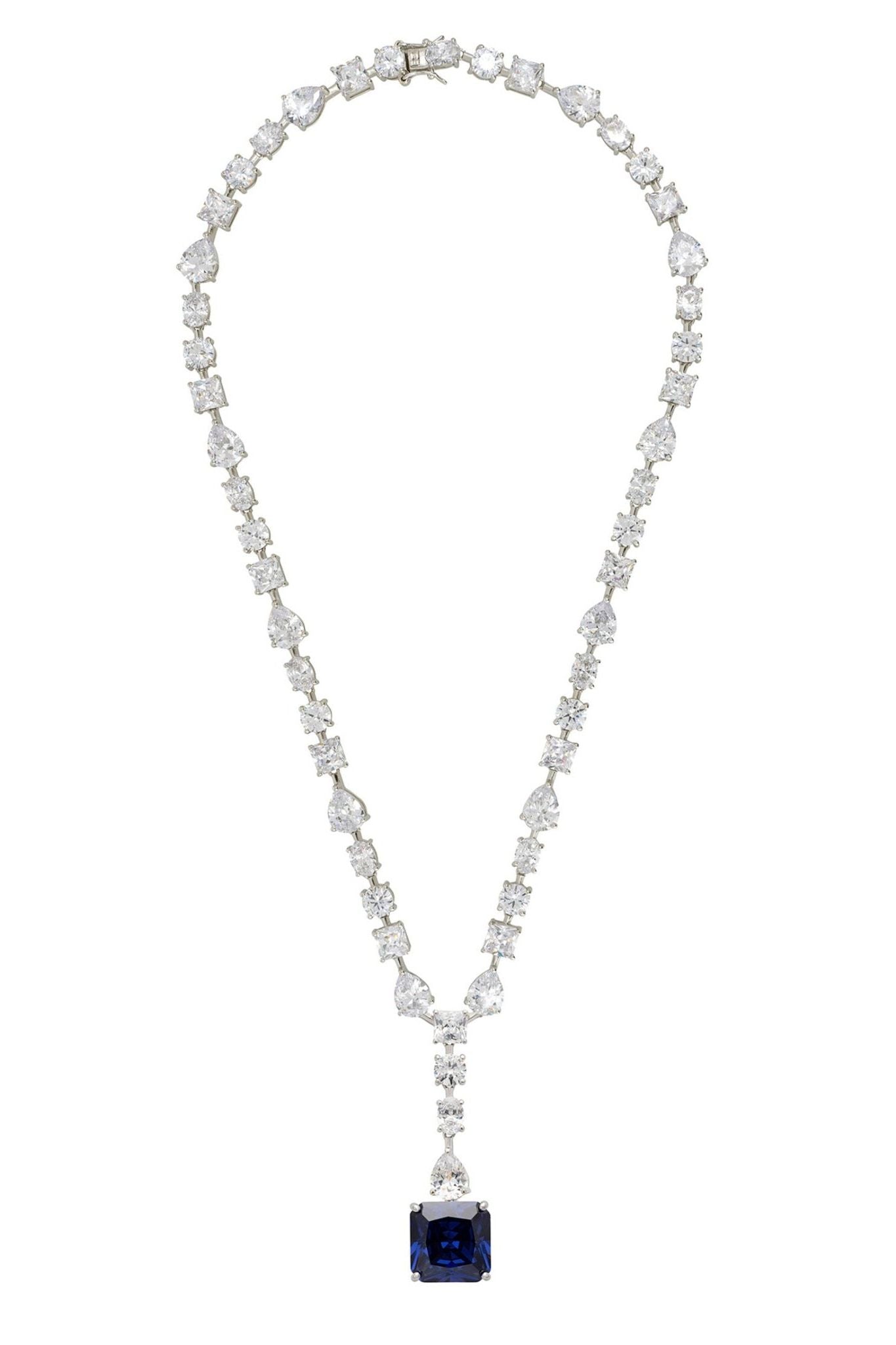 Penelope Tanzanite Statement Necklace Silver - LATELITA Necklaces