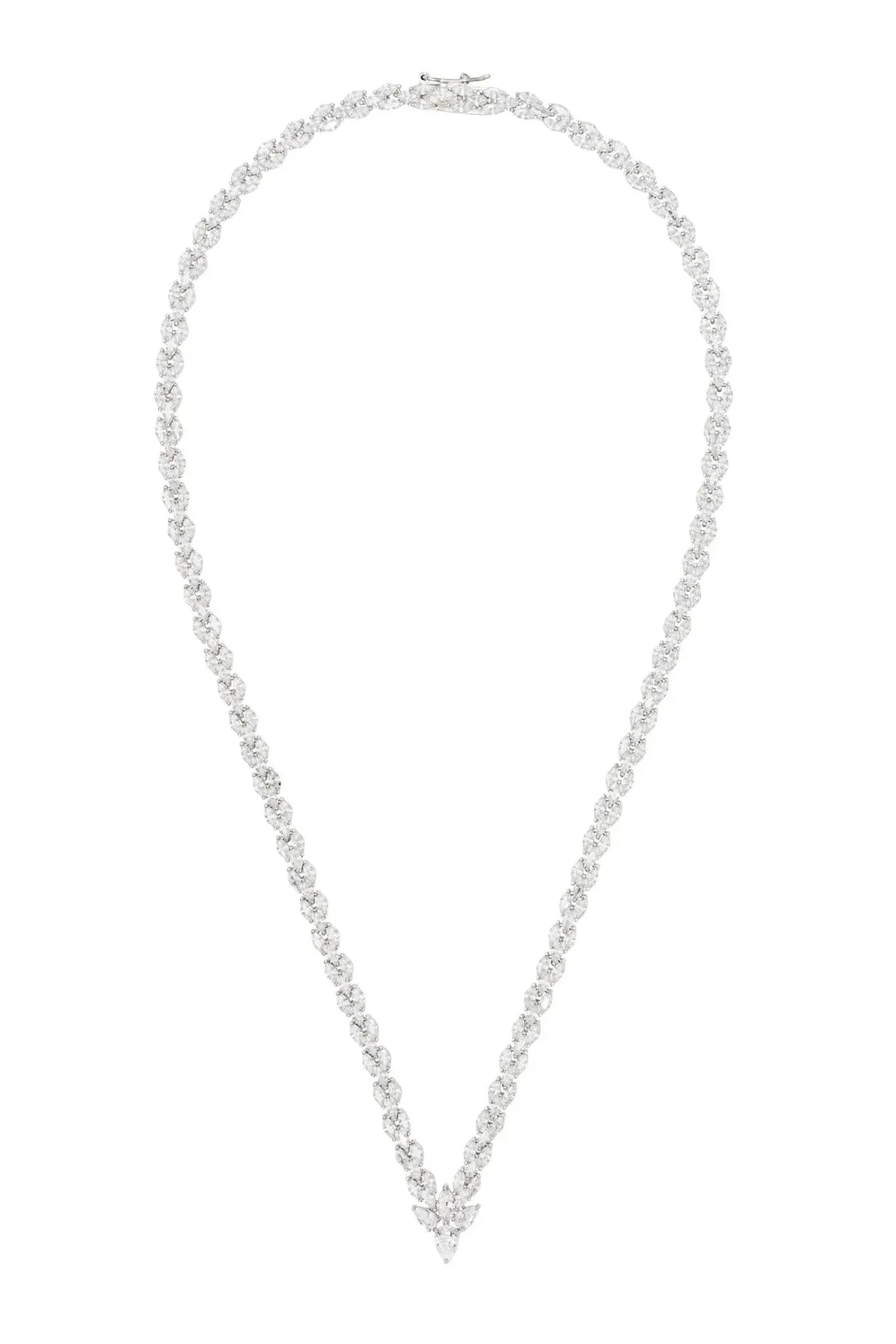 Petal Tennis Necklace Silver - LATELITA Necklaces