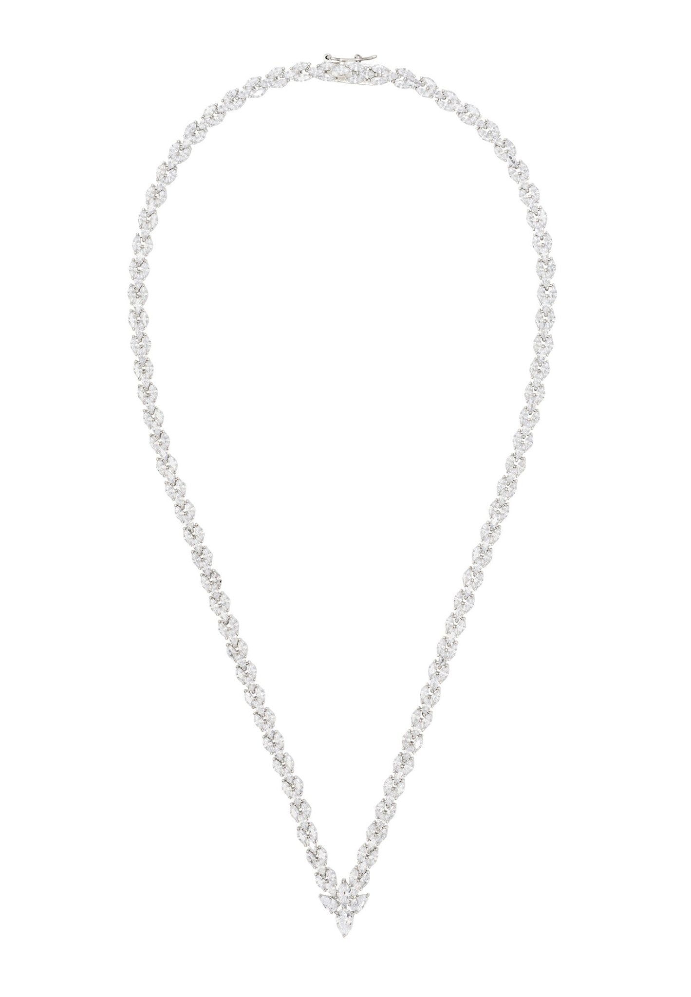 Petal Tennis Necklace Silver - LATELITA Necklaces