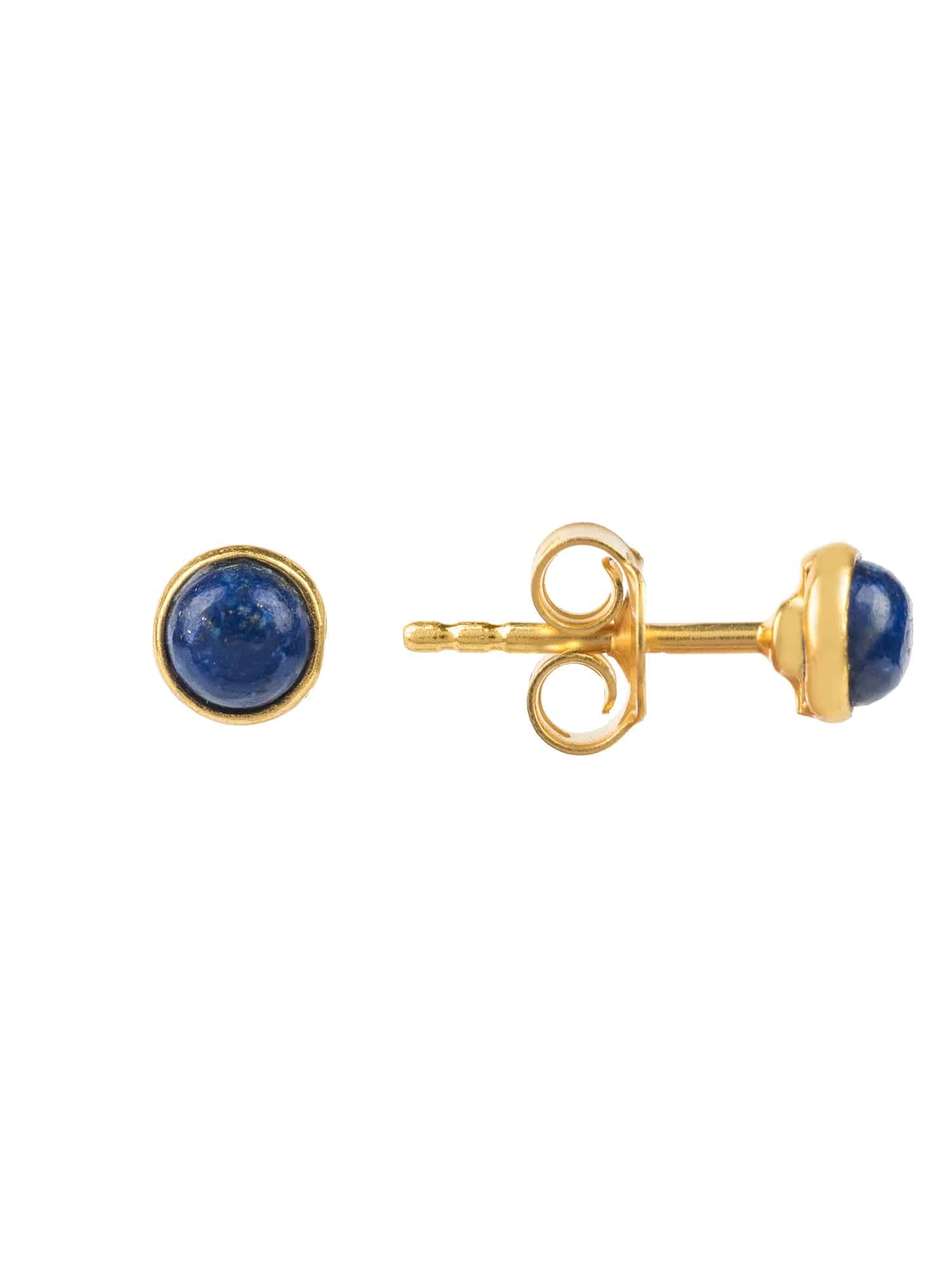 Petite Gemstone Earrings Gold Lapis Lazuli - LATELITA Earrings