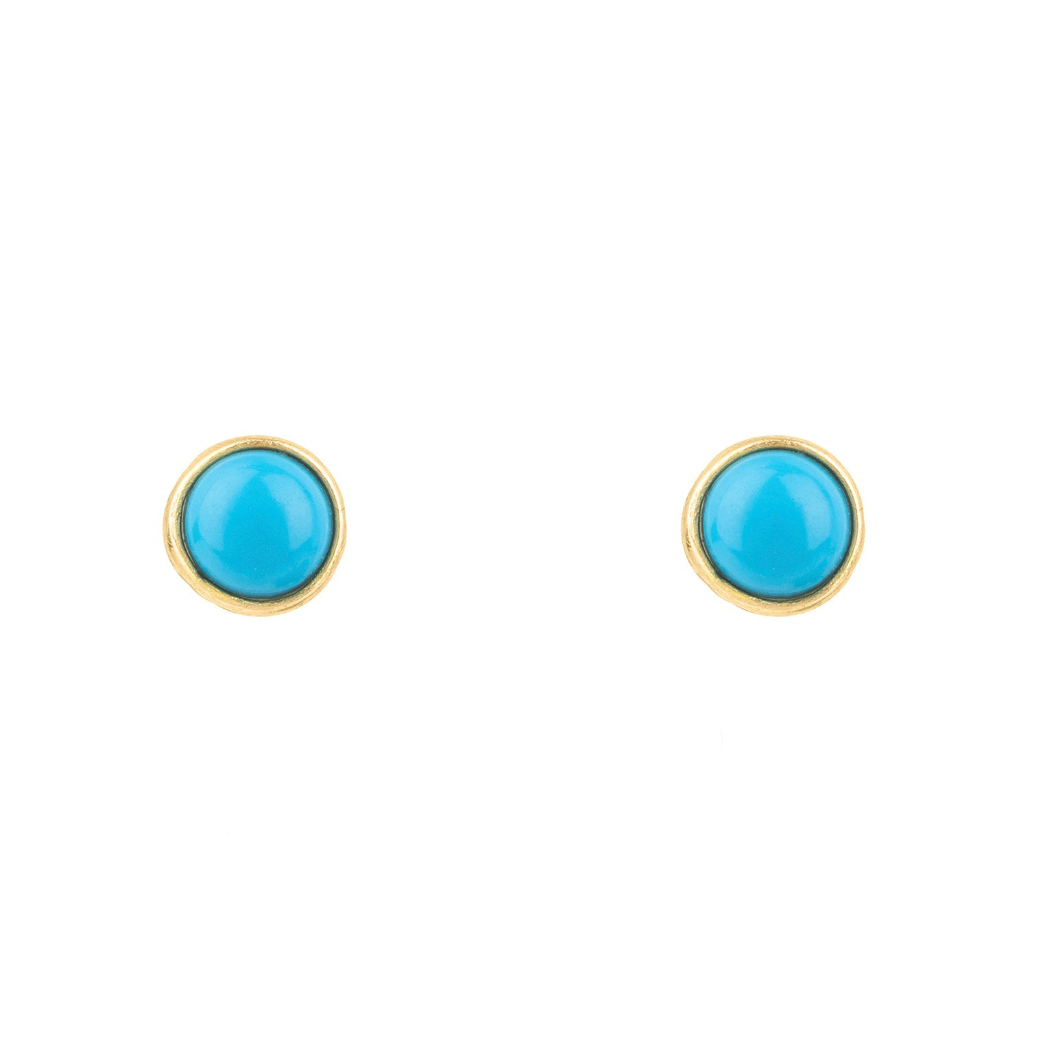 Petite Gemstone Earrings Gold Turquoise - LATELITA Earrings