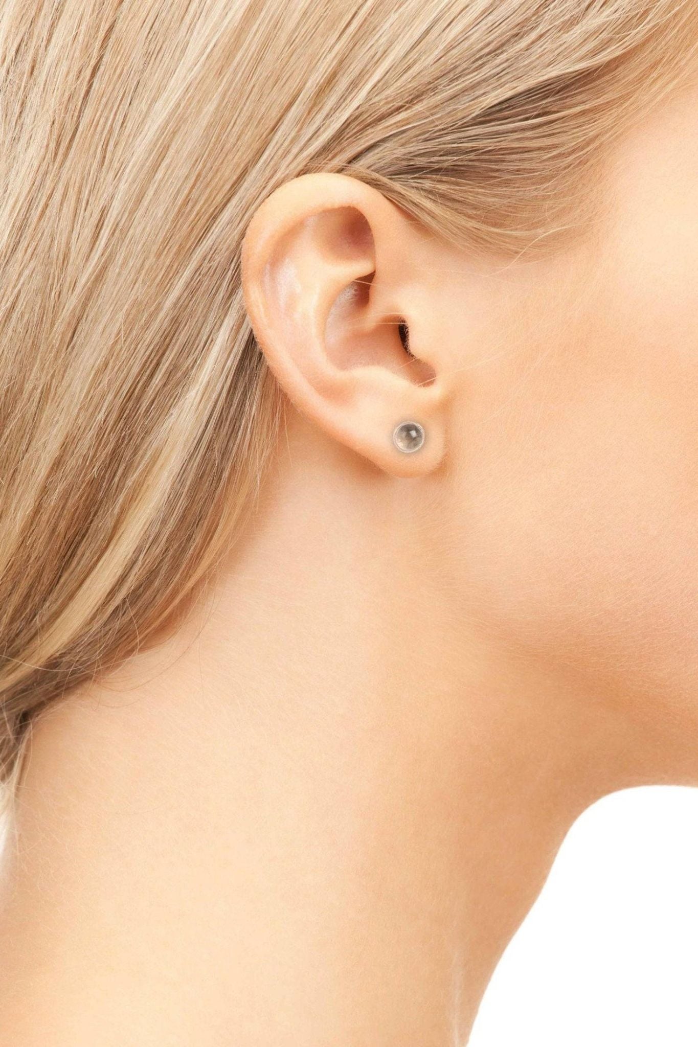 Petite Gemstone Earrings Rosegold Smokey Quartz - LATELITA Earrings