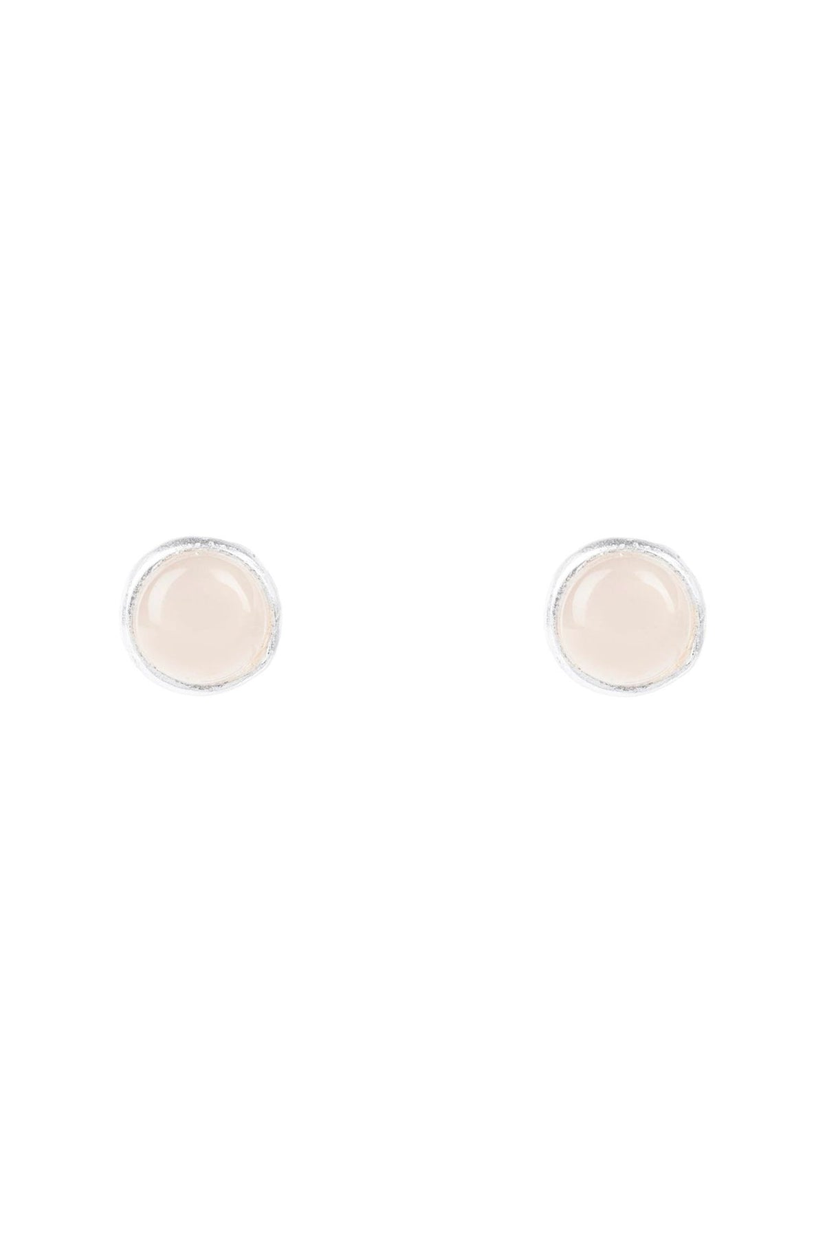 Petite Gemstone Earrings Silver Rose Quartz - LATELITA Earrings