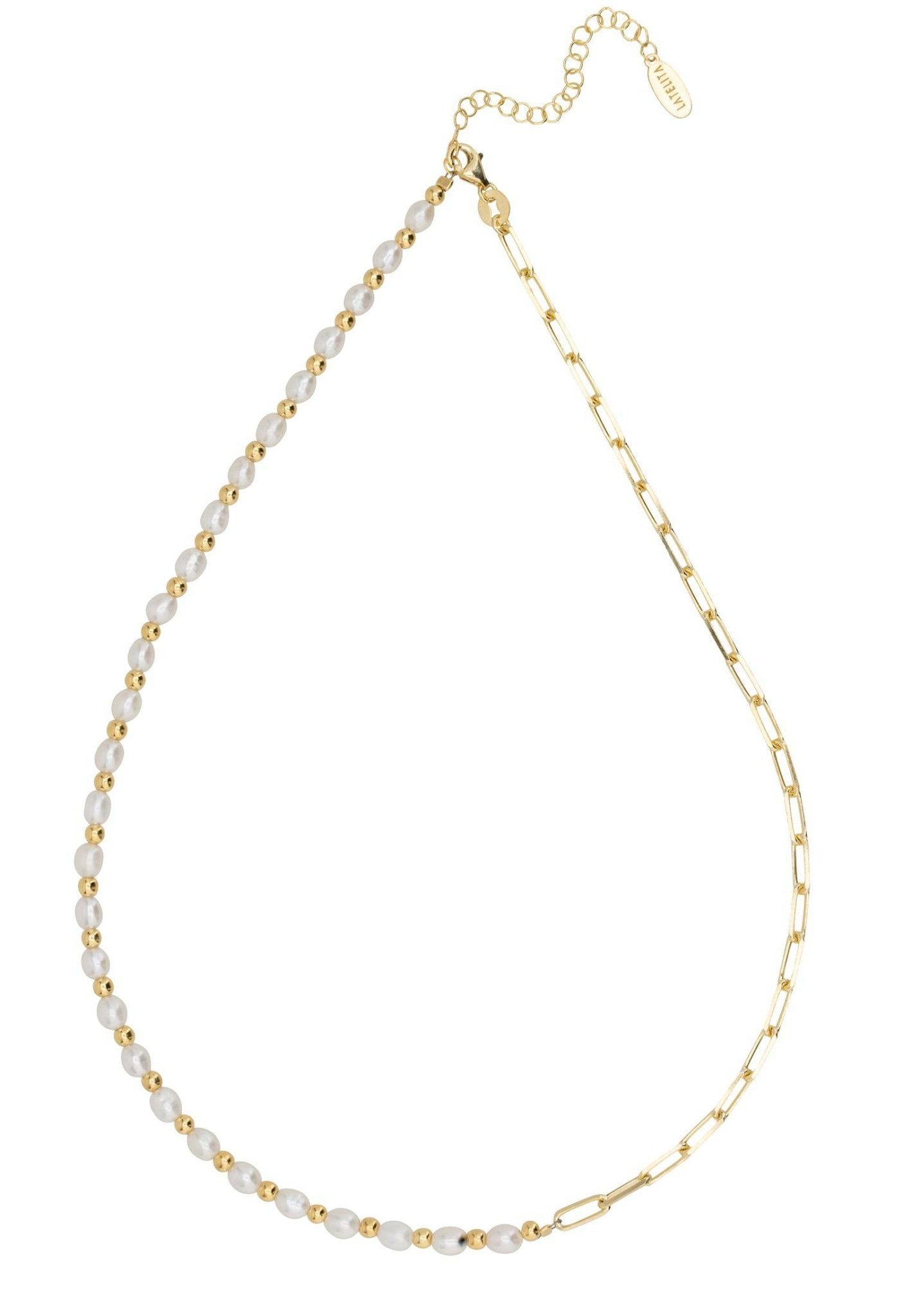 Petite Pearl Strand Necklace Gold - LATELITA Necklaces