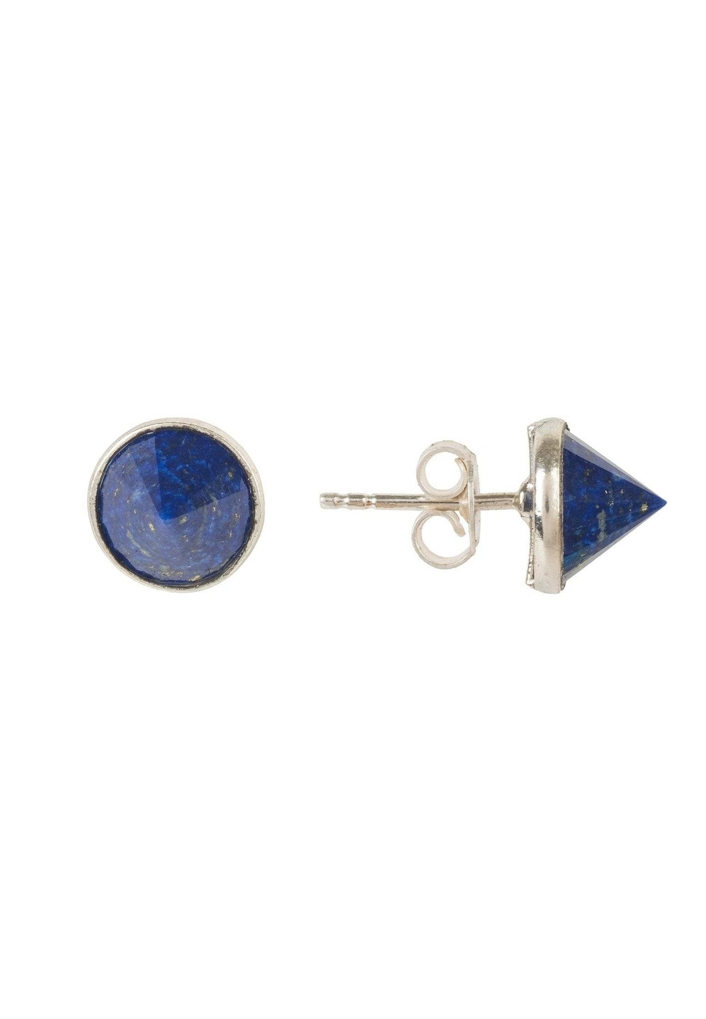Pia Gemstone Spike Earrings Silver Lapis Lazuli - LATELITA Earrings
